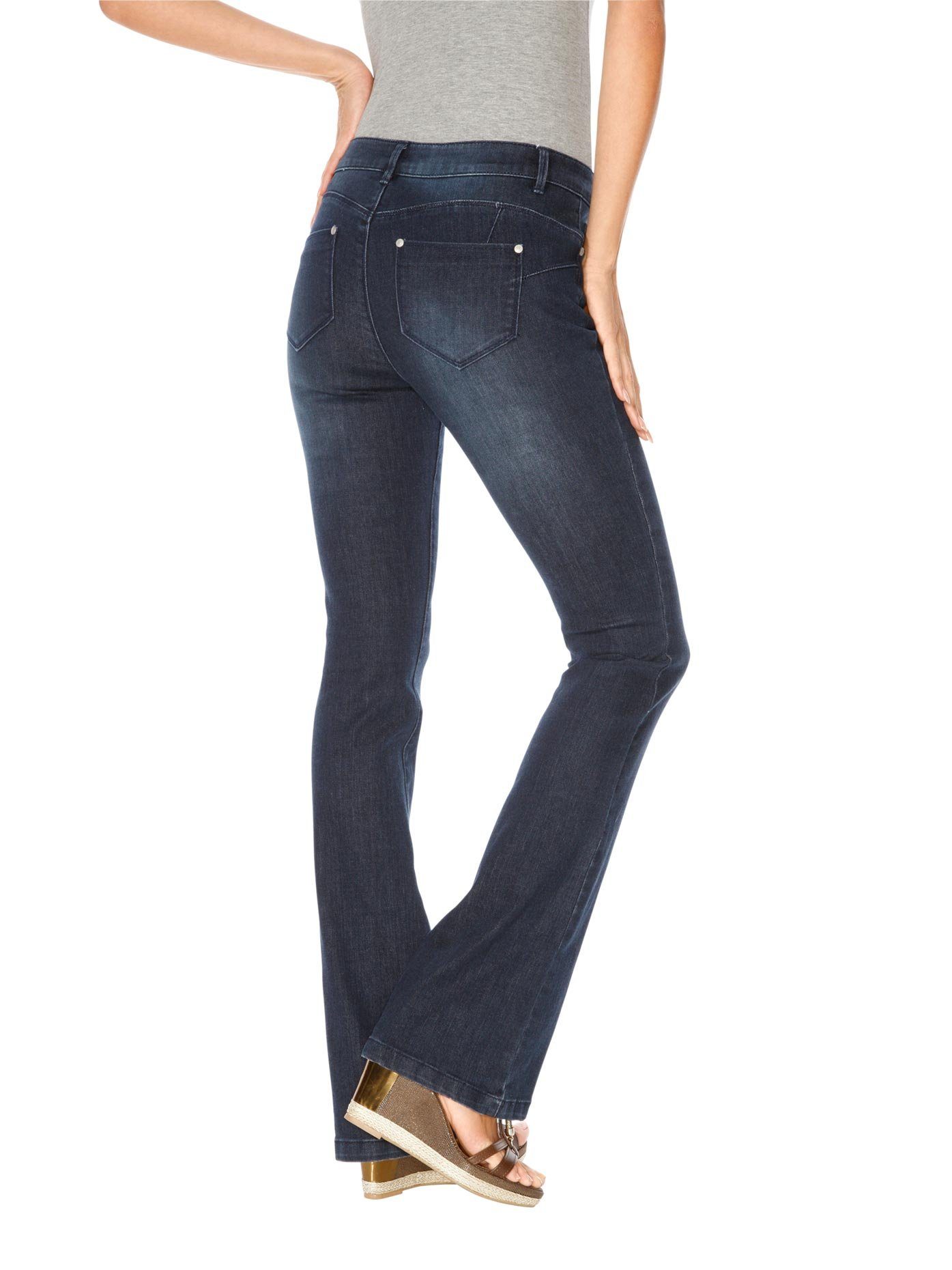 Damen Jeans LINEA TESINI by Heine Bootcut-Jeans (1-tlg)