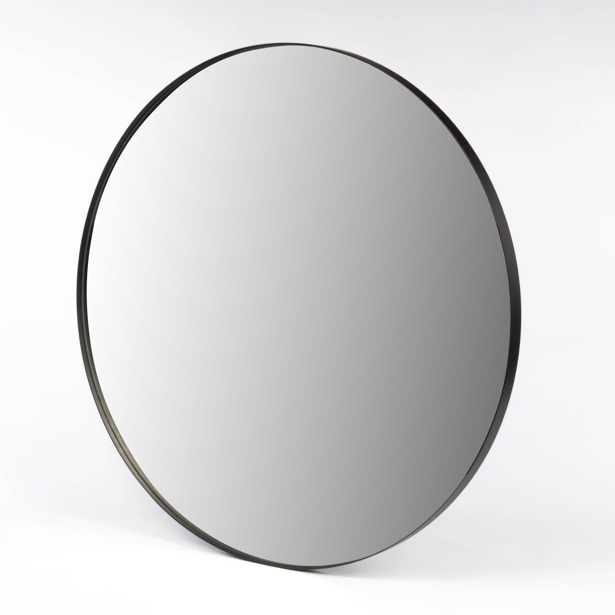 SCENA LIVING Wandspiegel Runder Spiegel NOOR, Metallrahmen, Ø 80 cm, Hochwertiges Spiegelglas mit Splitterschutzfolie (PET)