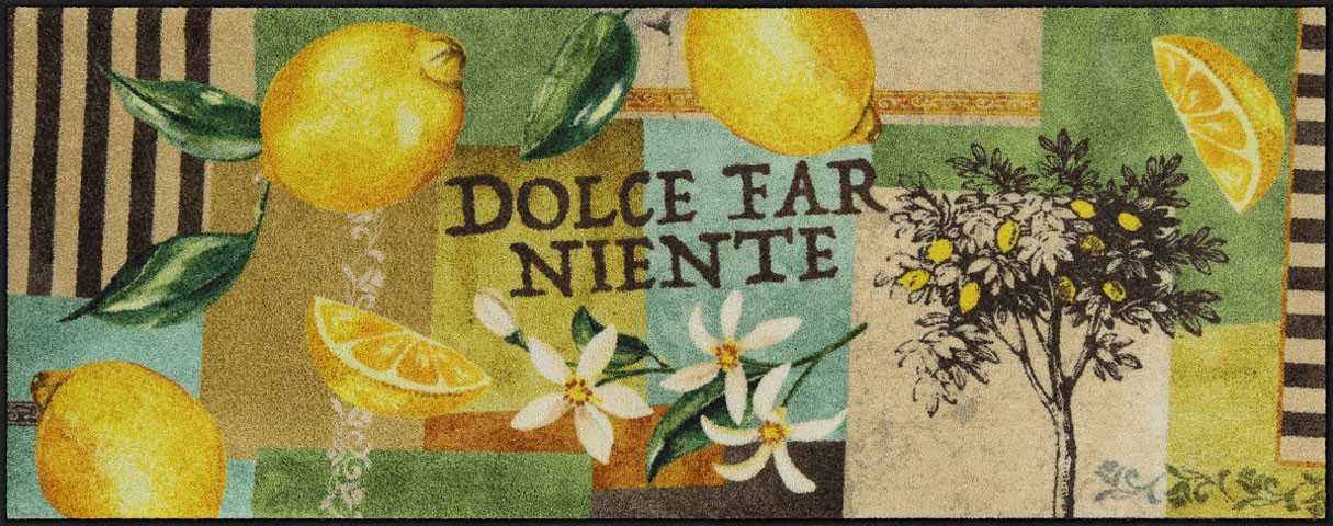 Salonloewe Fußmatte Salonloewe DOLCE FAR NIENTE Fußmatte Wohnmatte 75 x 190 cm, Rechteckig, Höhe: 7 mm, In- und Outdoor, waschbar bei 40° Grad und trocknergeeignet