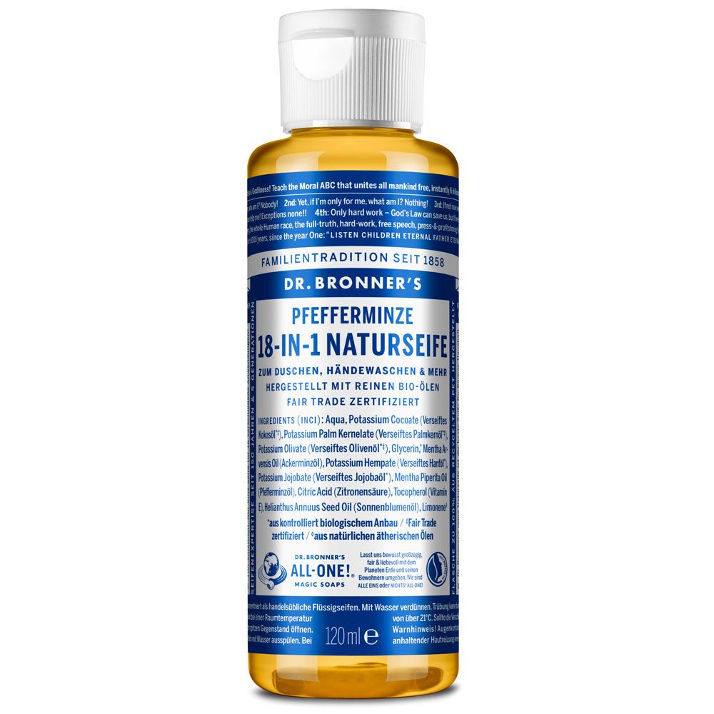 Dr. Bronners Handseife -IN- Naturseife Pfefferminz, 150 ml