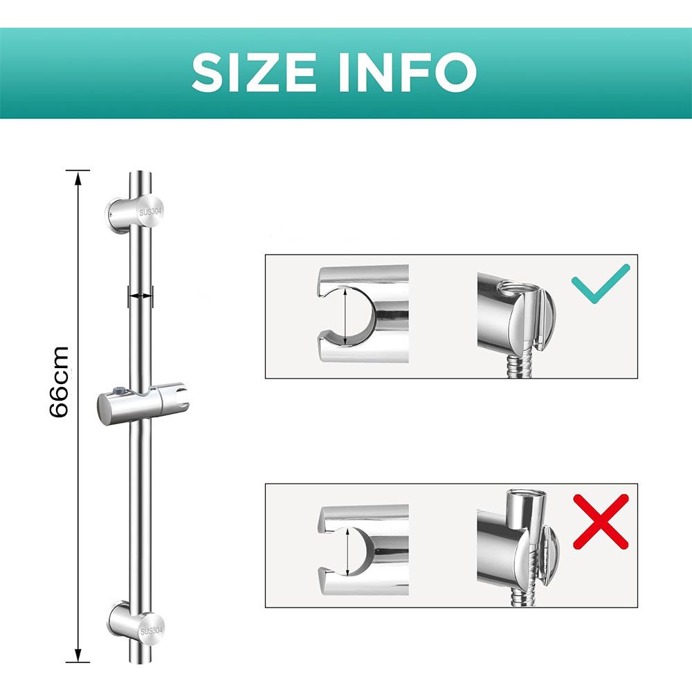 Refined Living Brausegarnitur Edelstahl Verstellbar Duschstange Wandhalteru günstig online kaufen