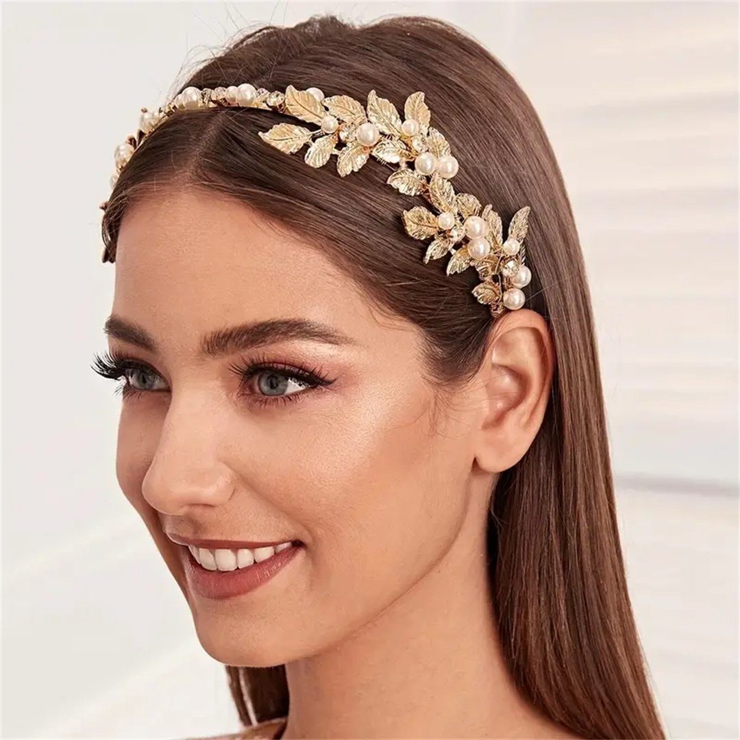 DAYUT Haarband Goldenes barockes elegantes Haarband für Hochzeit, Party, Haarschmuck, 1-tlg.