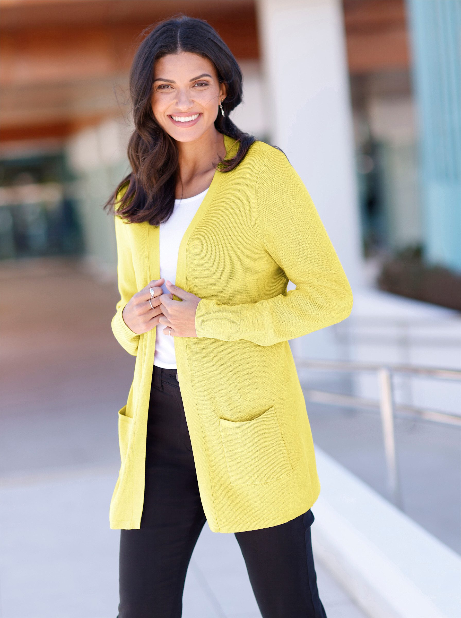 Sieh an! Strickjacke Longstrickjacke . günstig online kaufen