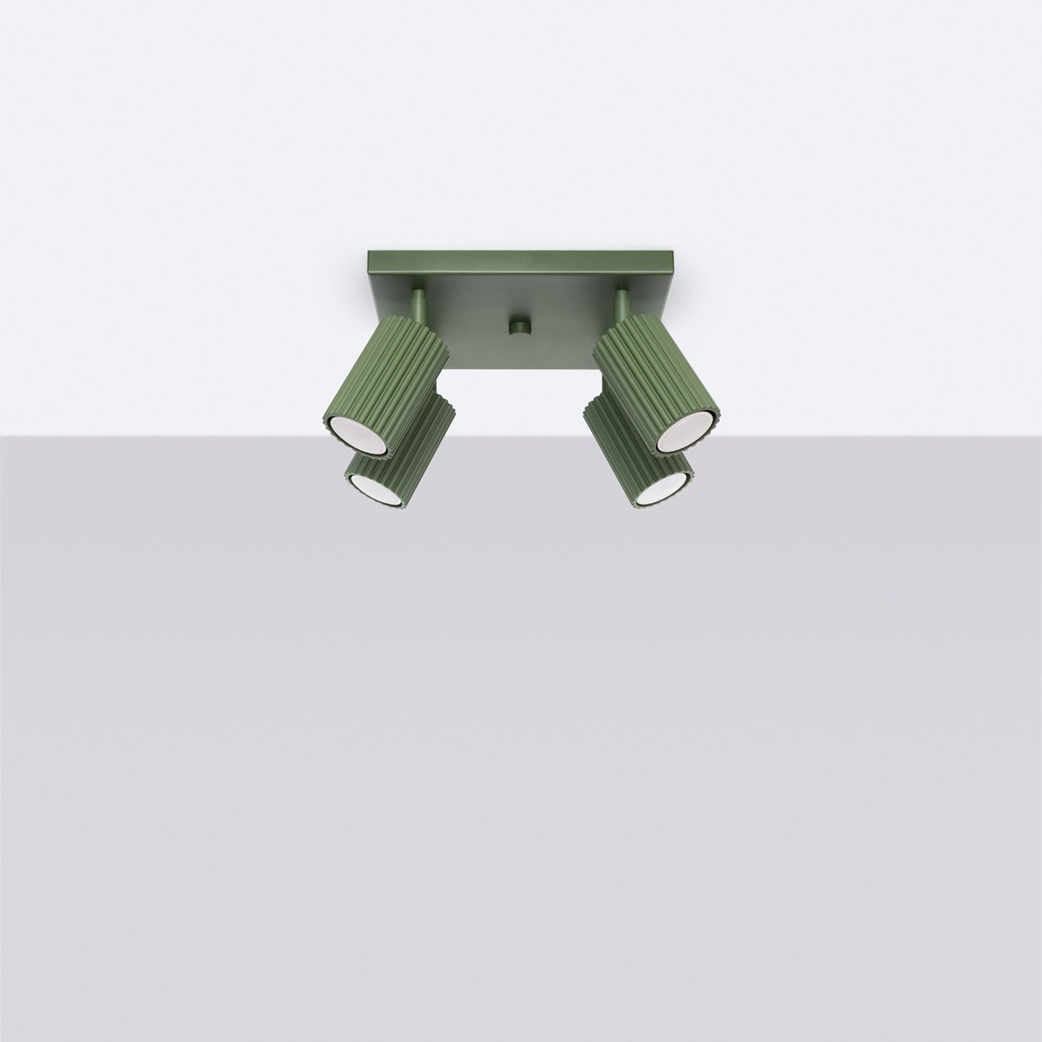 Licht-Erlebnisse Deckenstrahler BERTA, ohne Leuchtmittel, Grün GU10 L:25 cm flexibel Aluminium Wohnzimmer Strahler