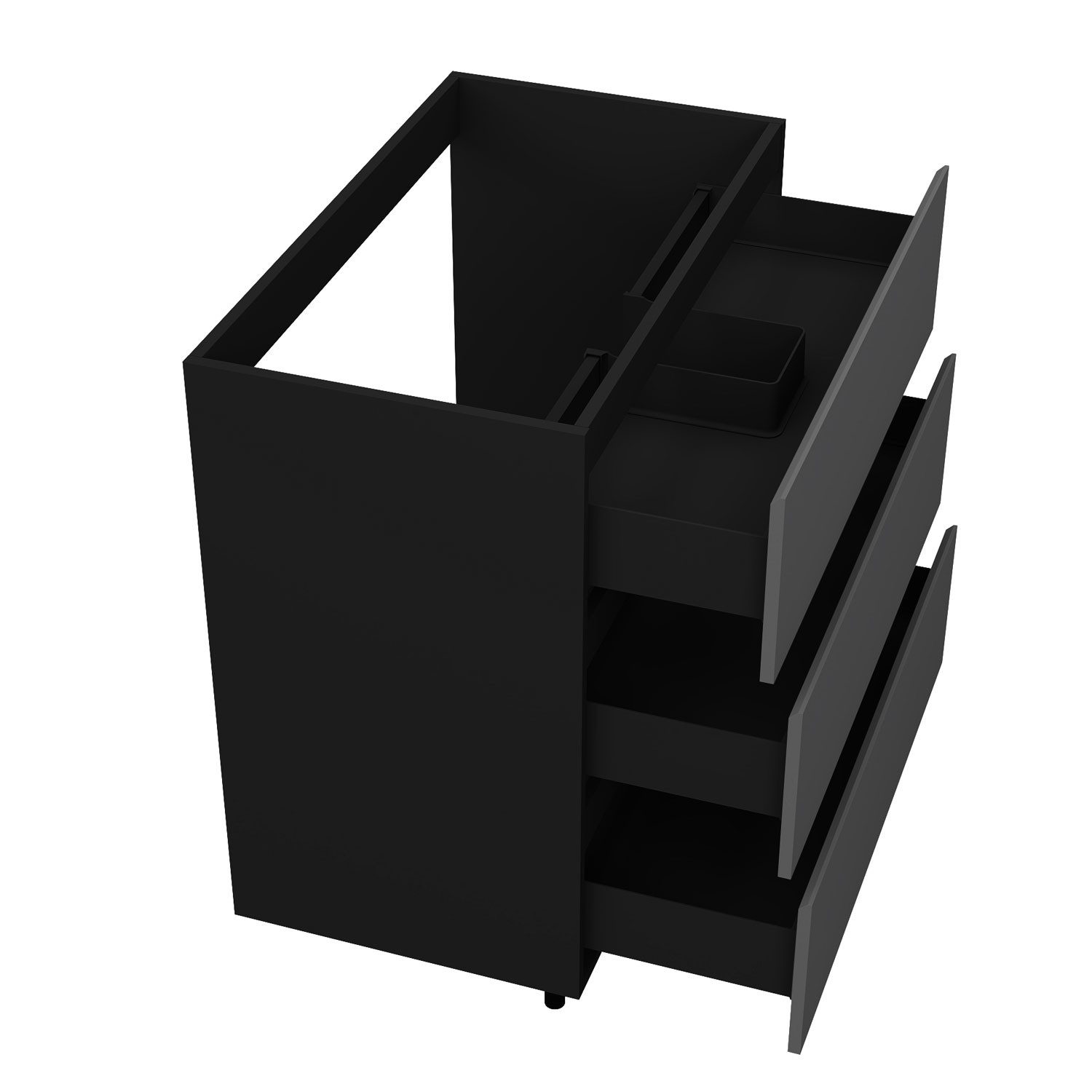 duschspa Waschtisch Hängeschrank mit drei Schubladen Unterschrank Badschrank, mit Schrankfüße, 80 / 100cm breit