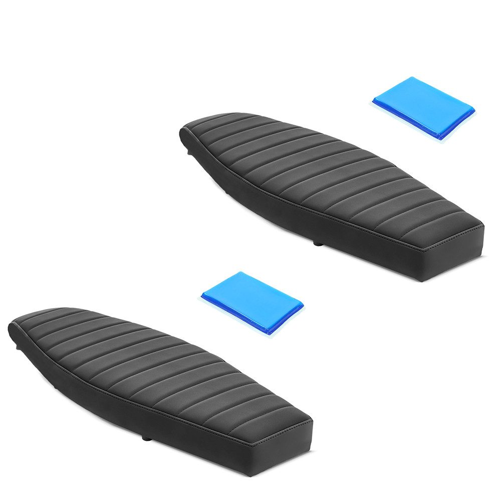 Craftride Sitzbank Set 2x Gel Sitzbank flach VSG1 für Simson S50 S51 S70 Sitz schwarz