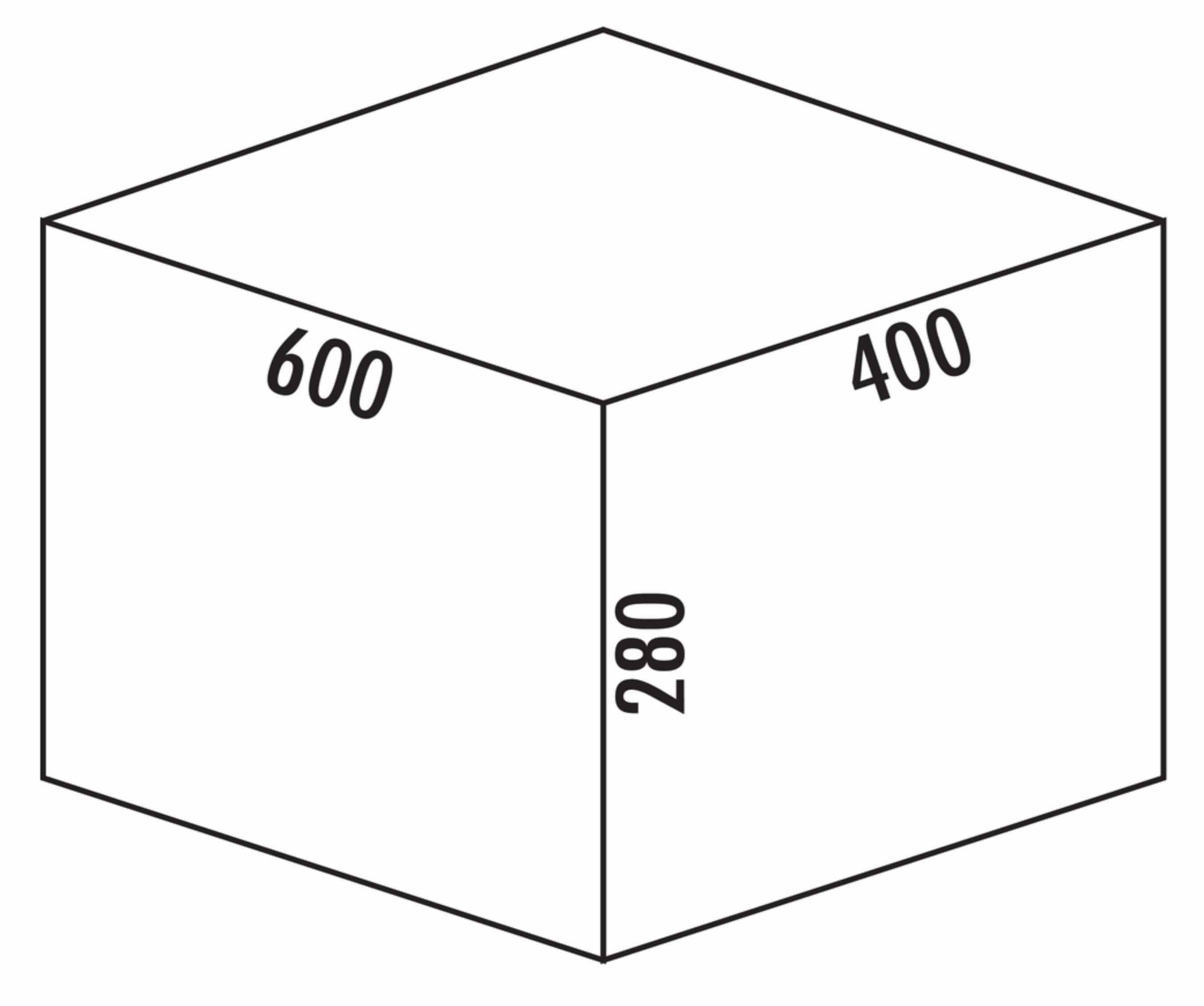 Naber Einbaumülleimer NABER 280 S/600-3 Bio. Box vorhandene Cox® anthrazit, Auszüge für