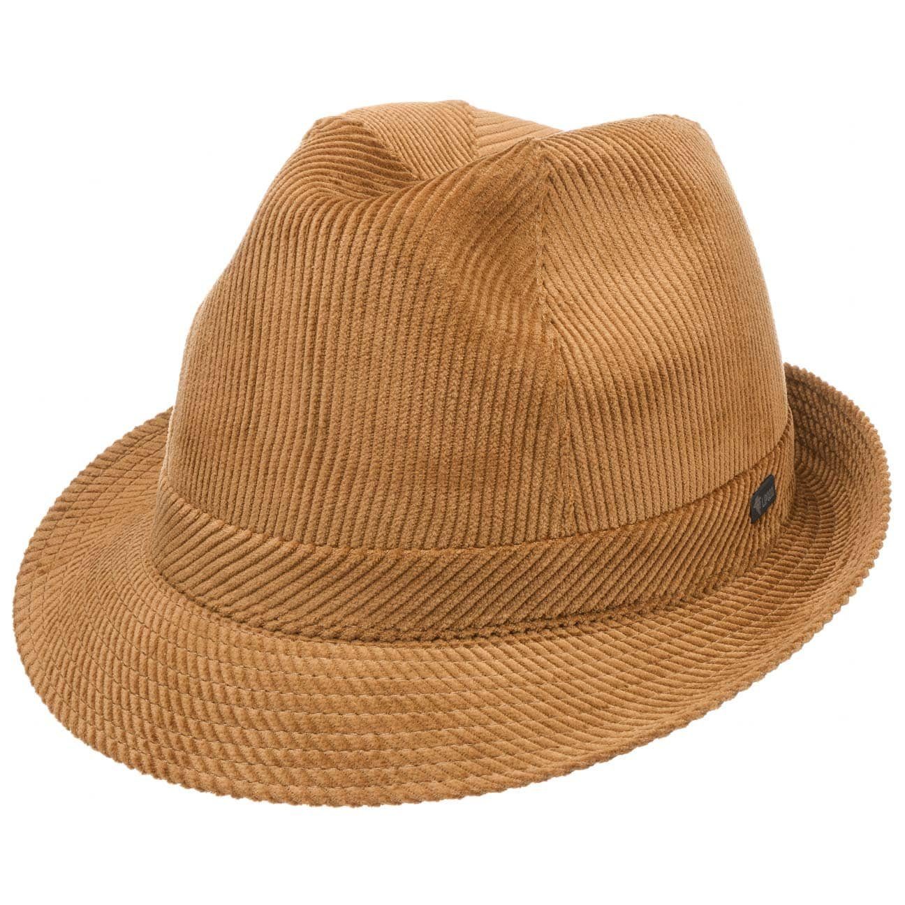 Lipodo Trilby (1-St) Kord mit Futter, Made in Italy camel