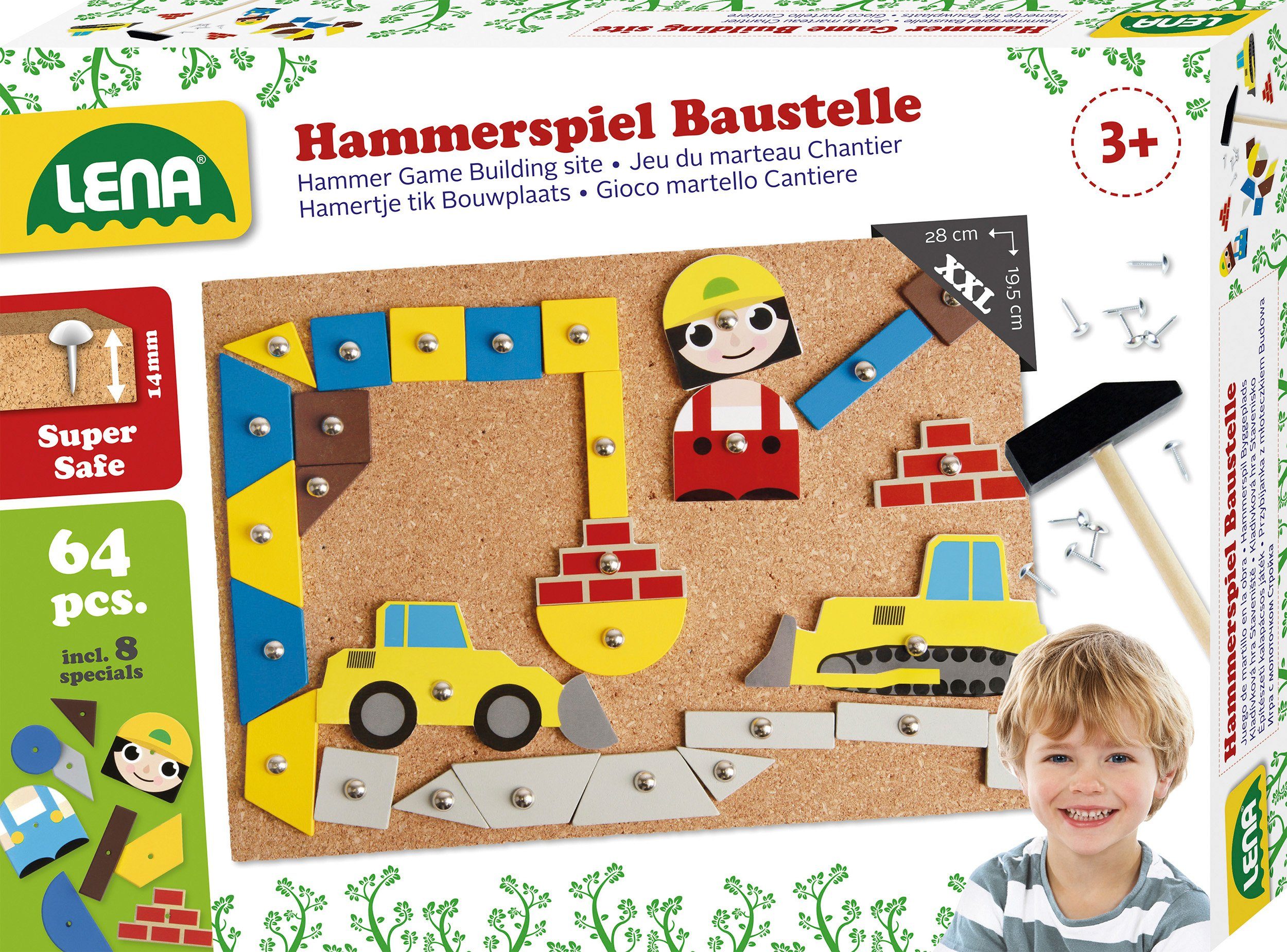 Lena® Spiel Hammerspiel Baustelle, Kinderspiel
