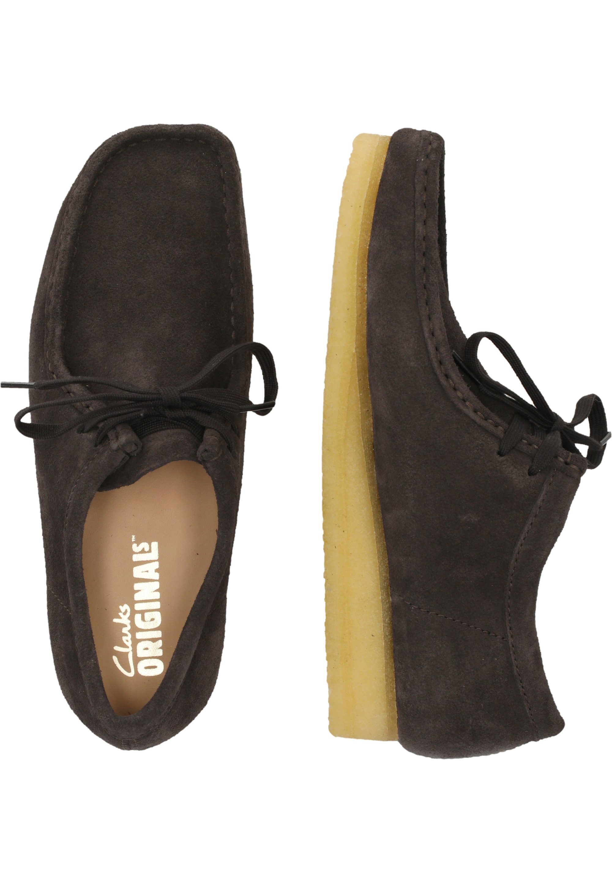 Clarks Wallabee Schnürschuh mit feiner Kreppsohle
