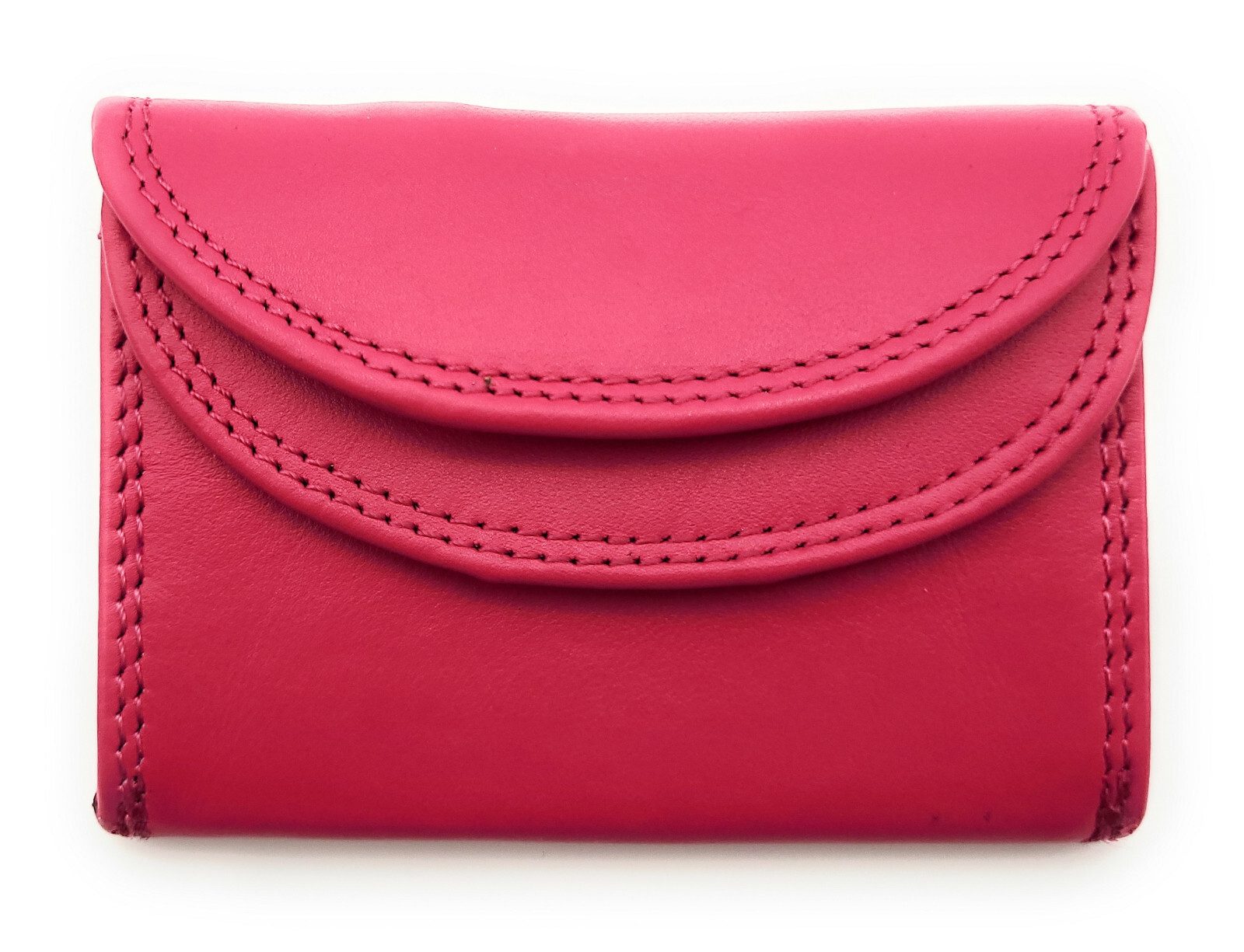 Lemasi Mini Geldbörse kleines echt Leder Portemonnaie, Urlaubsbörse mit RFID Schutz, Wickelbörse mit Münzfach, Scheinfach, Kartenfach