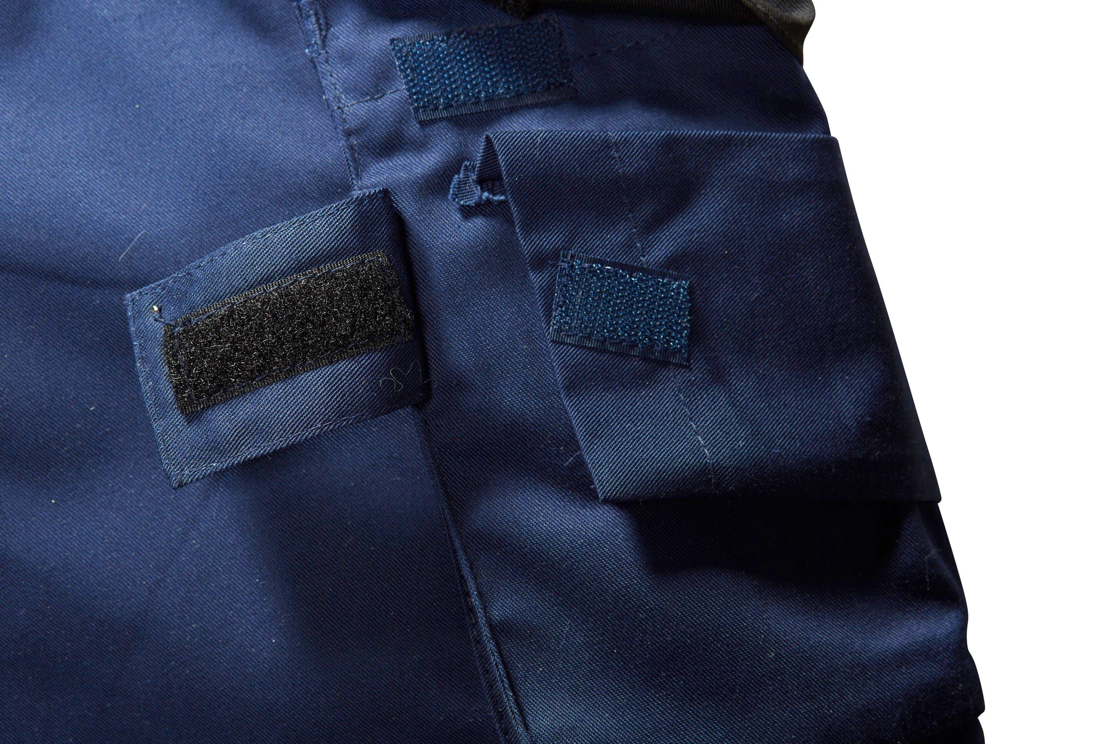 dunkelblau-schwarz Reflexeinsatz safety& mar more mit Pull Arbeitsshorts