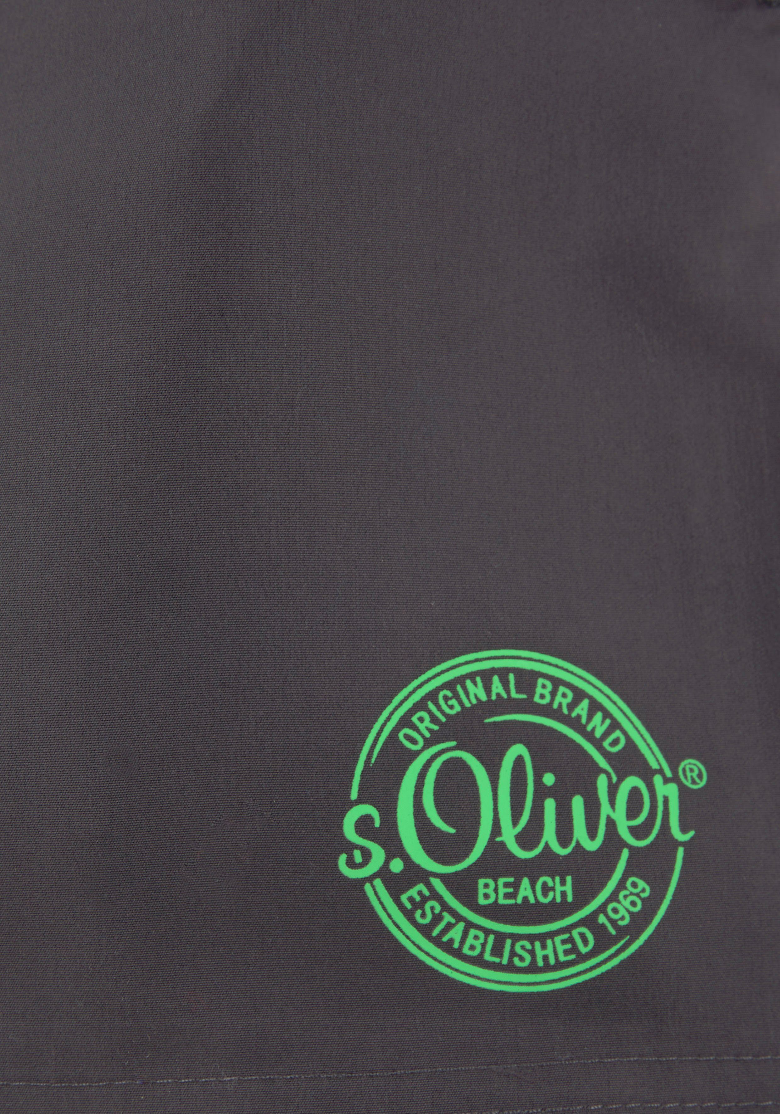 s.Oliver Badeshorts mit seitlichem Logodruck günstig online kaufen