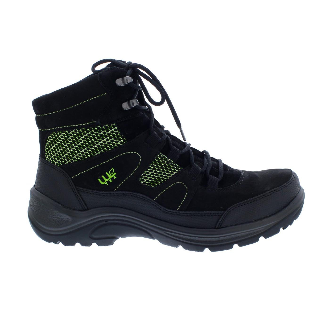 Waldläufer Waldläufer Hayo Bootie, Waldläufer-Tex, Gummi / Nubukleder, schwarz/fi Schnürstiefel