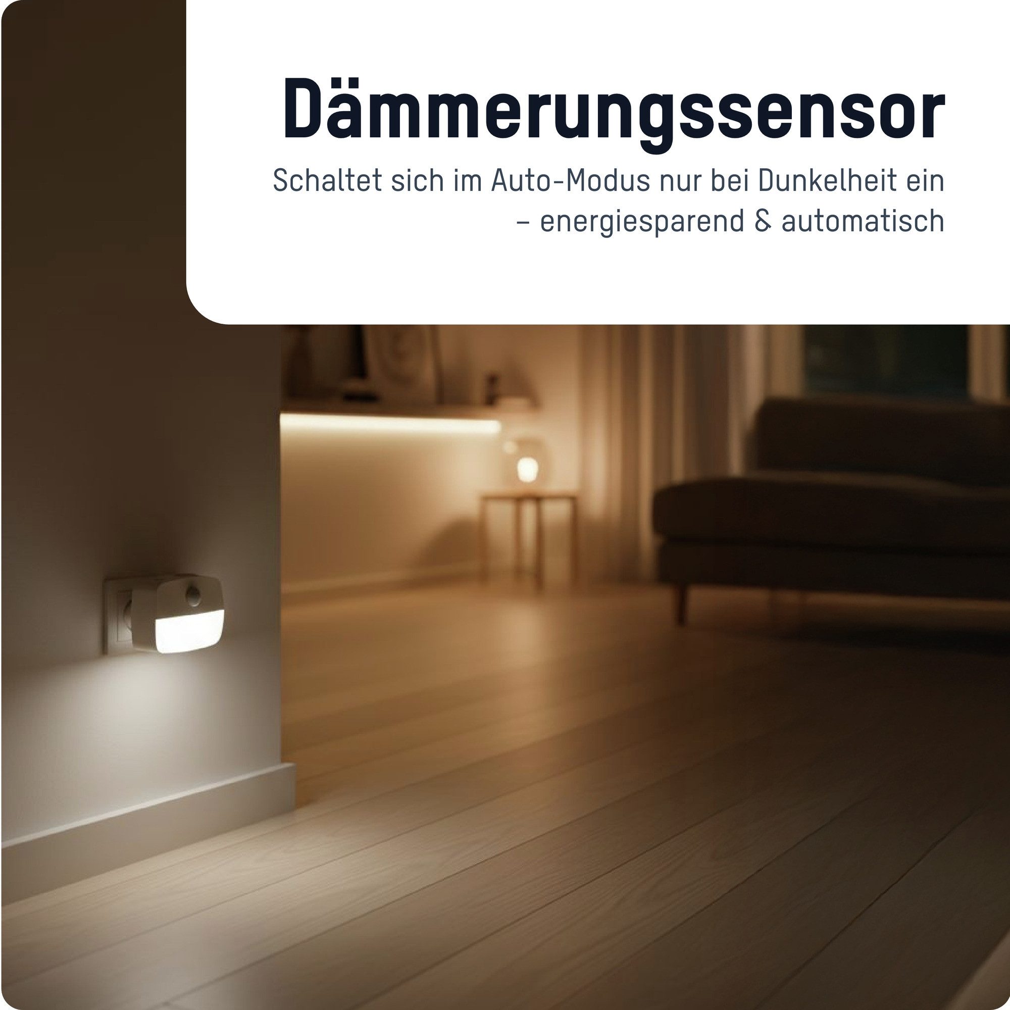 ANSMANN AG LED Dekolicht Nachtlicht mit Bewegungsmelder und Dämmerungsfunktion für Steckdose – Bild 2 von 5