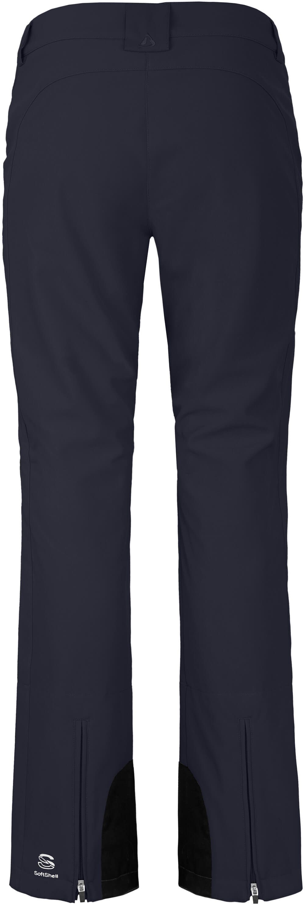 Bergson Skihose SAIMAA Damen Softshell Skihose, winddicht, elastisch, Normalgrößen, Nacht bl