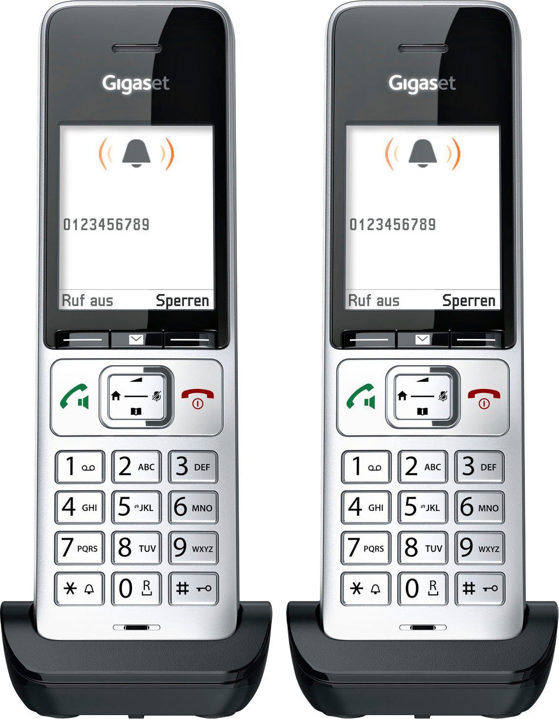 COMFORT Schnurloses Gigaset duo DECT-Telefon 2) 500HX (Mobilteile:
