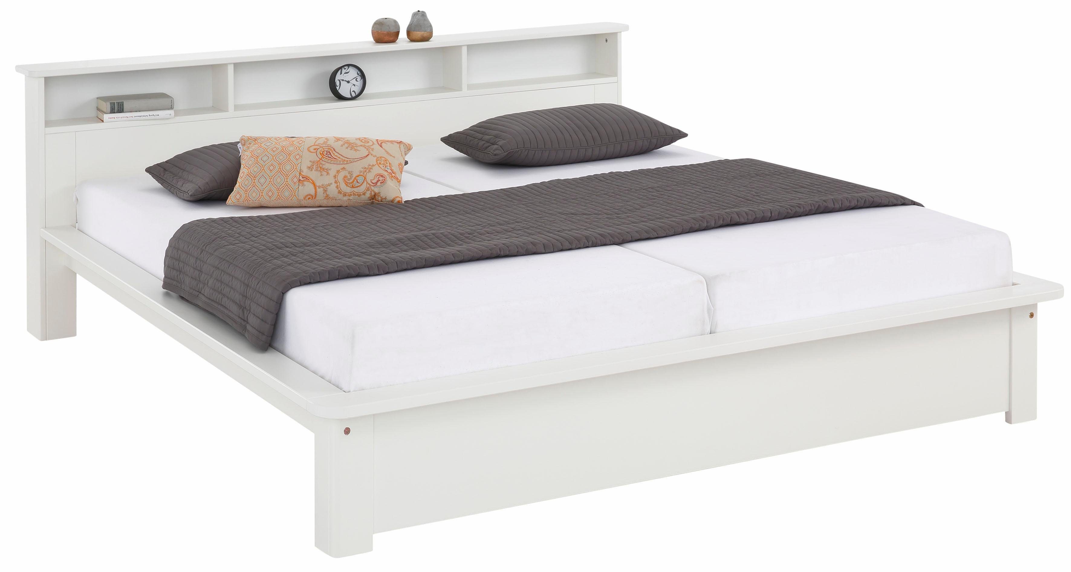 Home Massivholz "KERO" Stauraum weiß Kopfteil, Bett (Kiefer), Schublade im optional BESTSELLER! affaire mit zertifiziertes