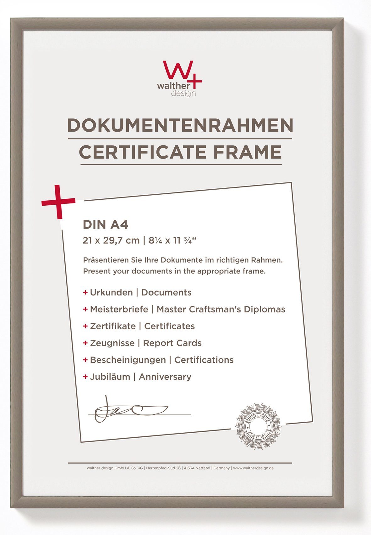 Walther Design Bilderrahmen New Lifestyle Kunststoffrahmen DIN- und Posterformate