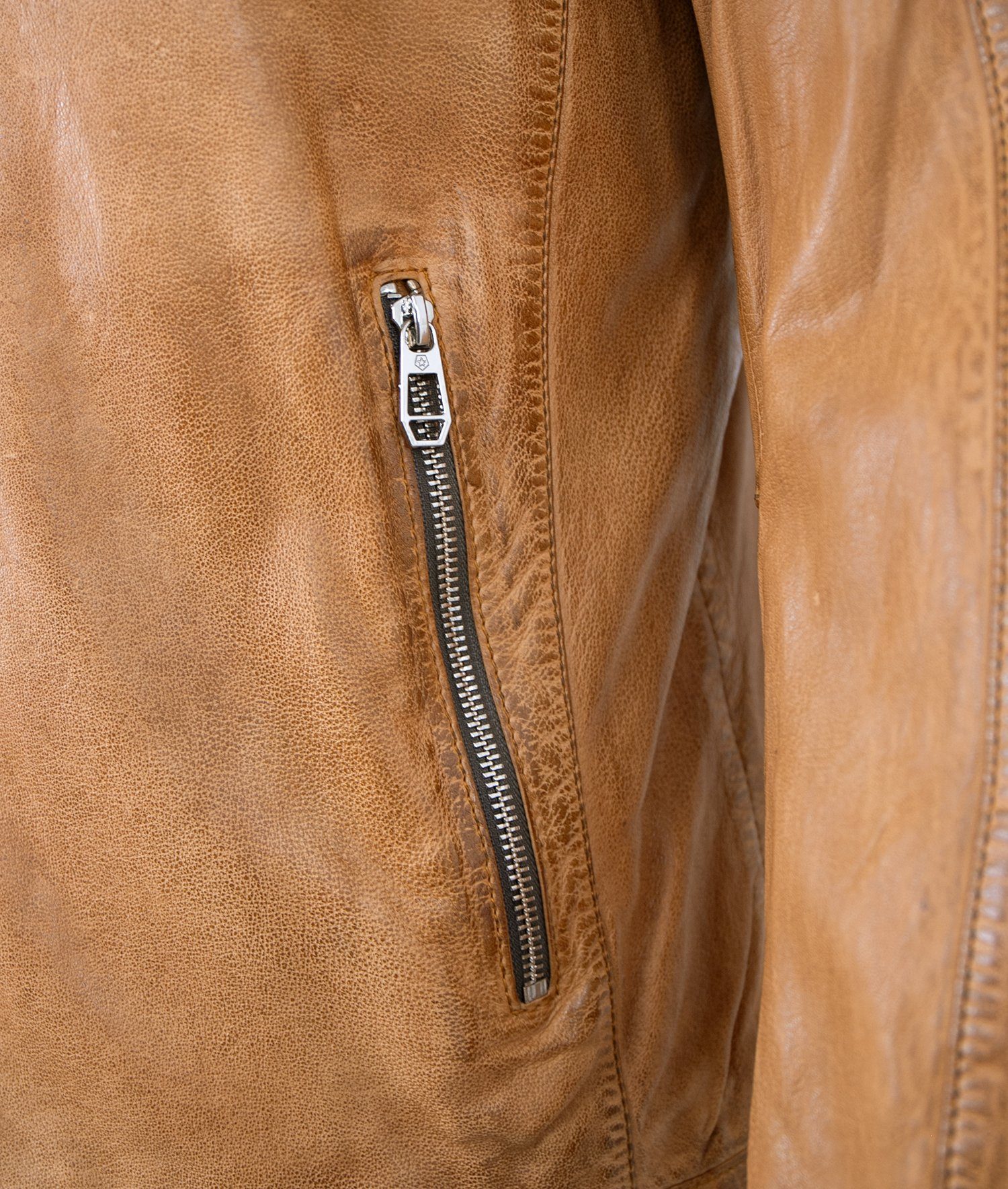 Milestone Lederjacke MSLacona Milestone - Herren Lederjacke Lammnappa camel