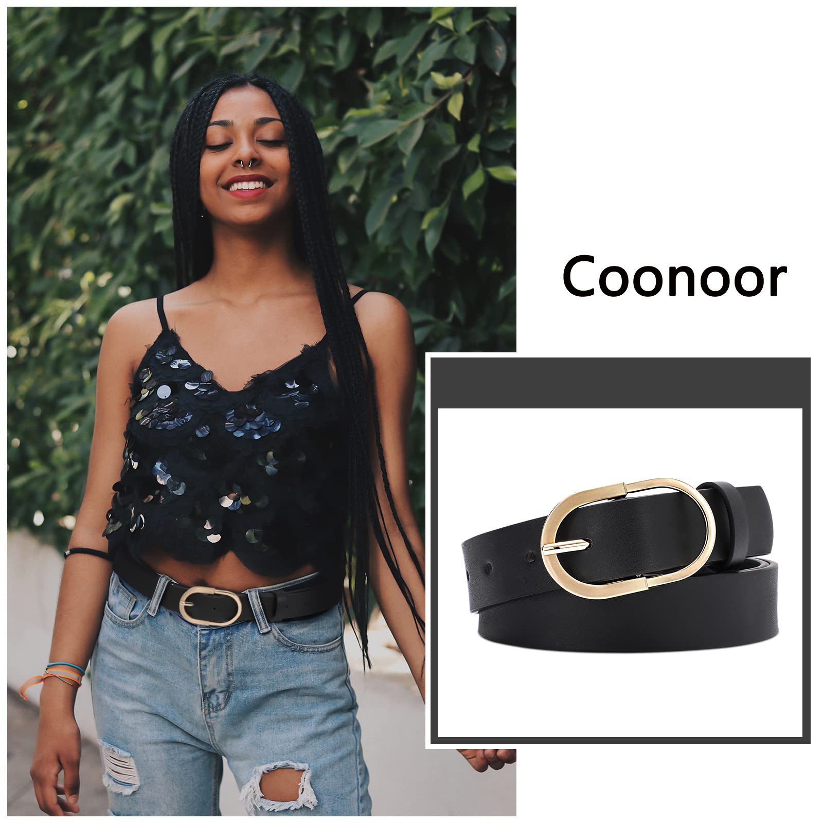 Coonoor Ledergürtel 3 cm breit, Schlicht günstig online kaufen