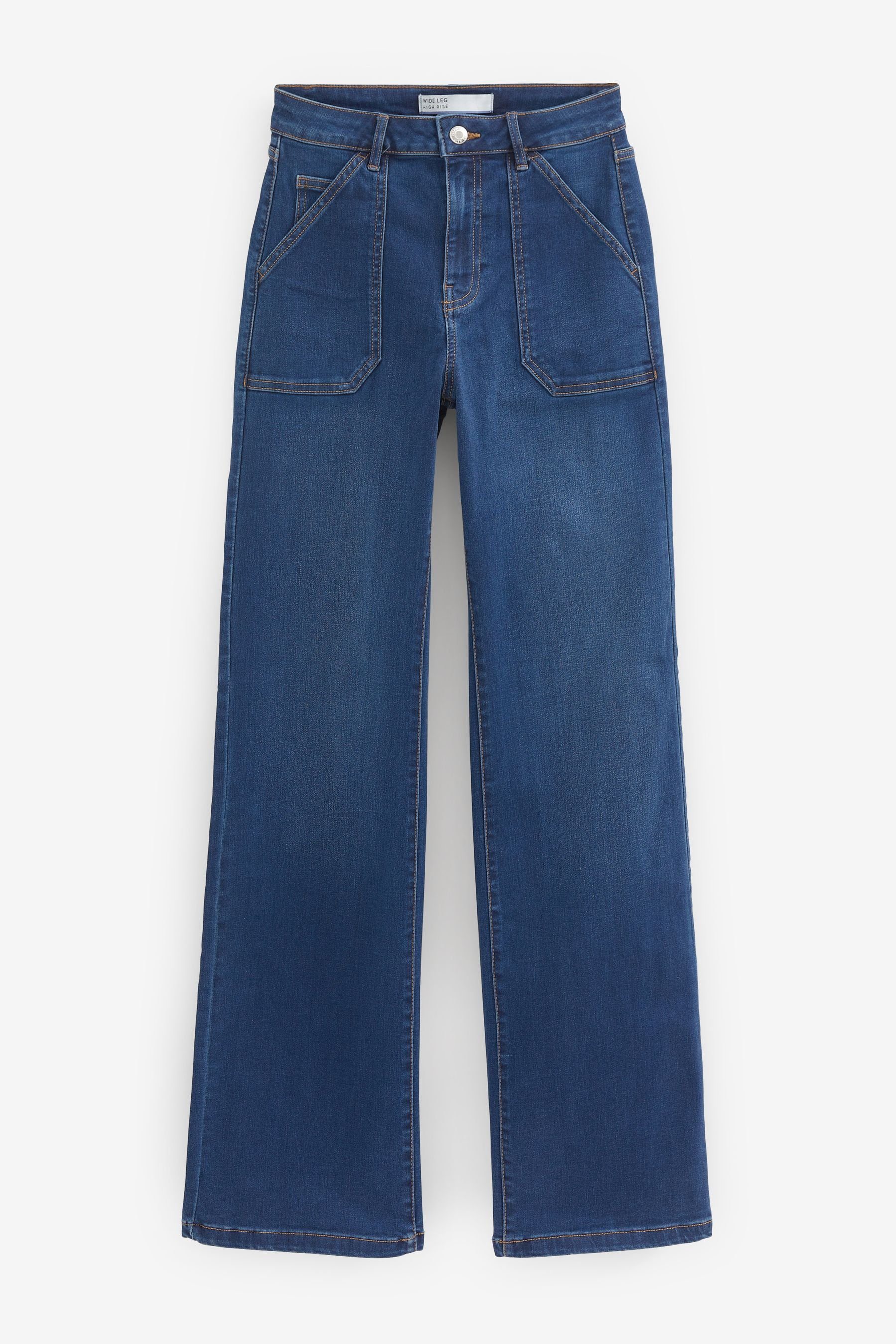 Next Push-up-Jeans Weit geschnittene Jeans mit Utility-Tasche (1-tlg) Dark Blue
