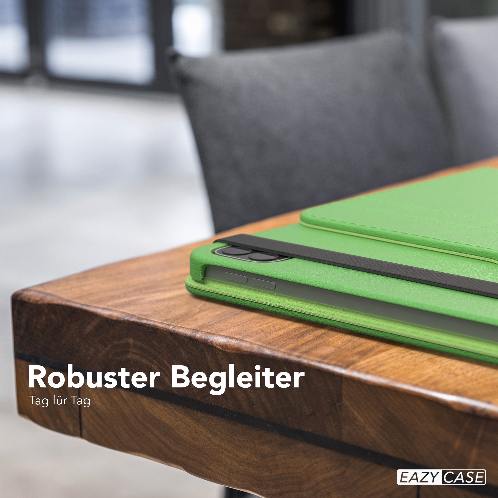 EAZY CASE Tablet-Hülle Rotation Case für iPad Pro 11" 1./2./3./4. Gen. 11 Zoll, Tabletcover Case Hardcover Flipcover zum Aufstellen Klapp-Case Grün