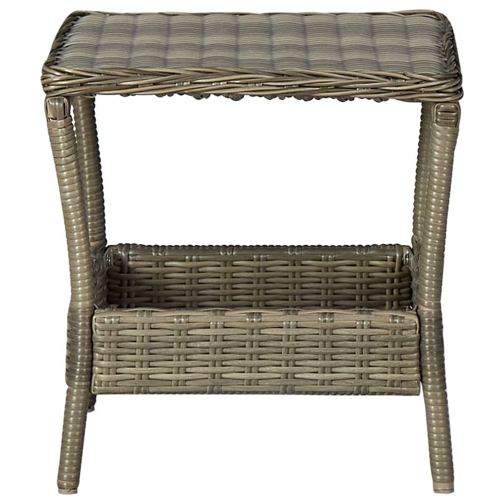 Rattan Poly cm Braun furnicato 45x45x46,5 Gartentisch