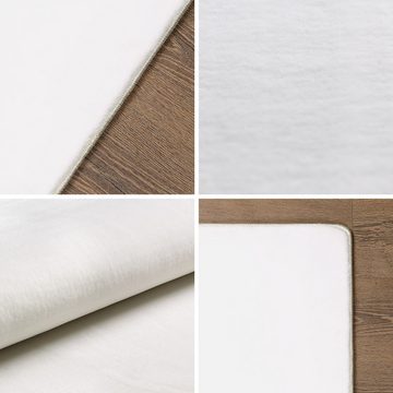 Hochflor-Teppich Unicolor - Einfarbig, Carpettex, Läufer, Höhe: 13 mm, Flauschiger Teppich Wohnzimmer Einfarbig Soft Felloptik Anti-Rutsch