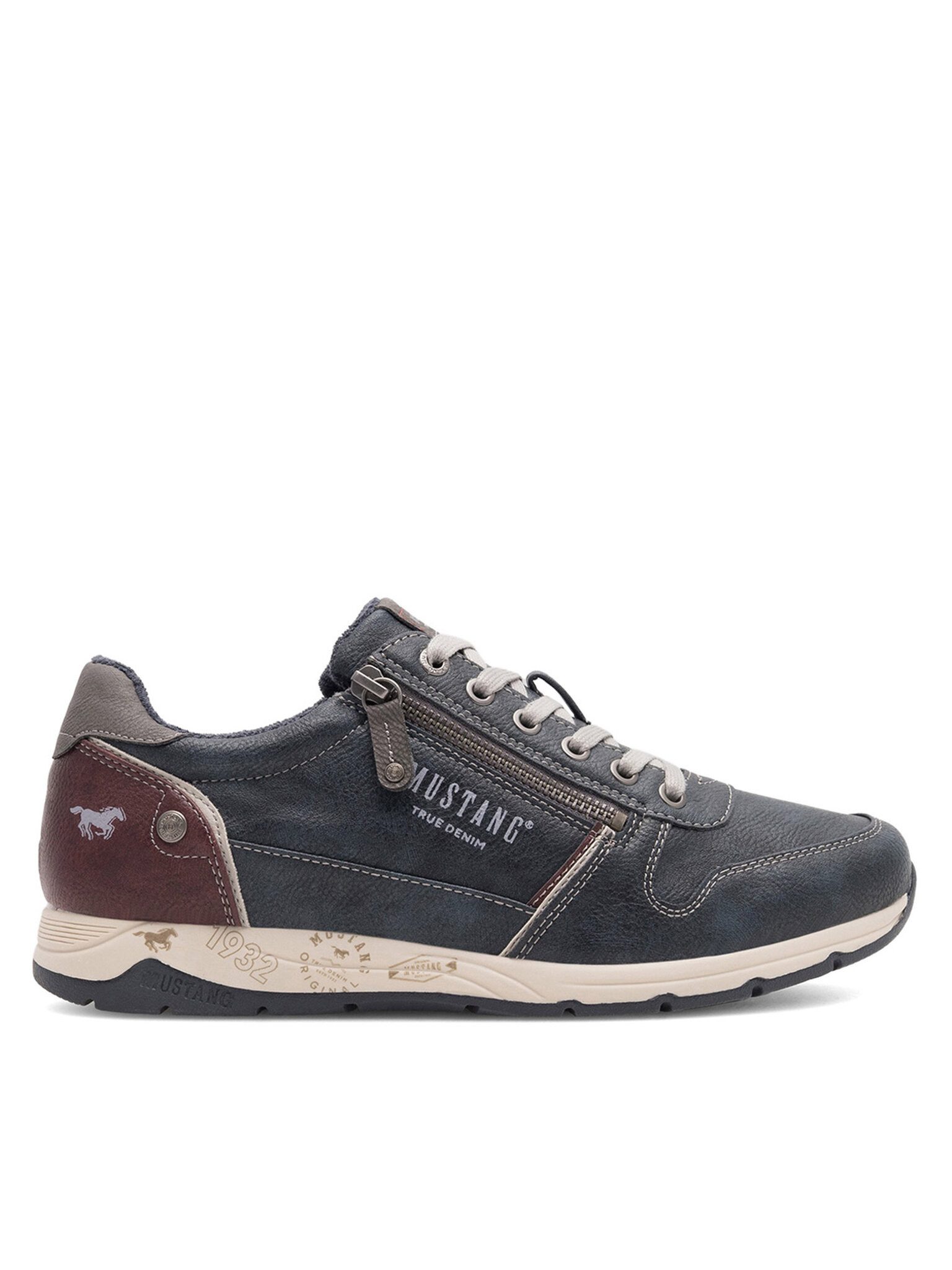 Mustang Halbschuhe Herren 4106-306 Dunkelblau Schnürboots