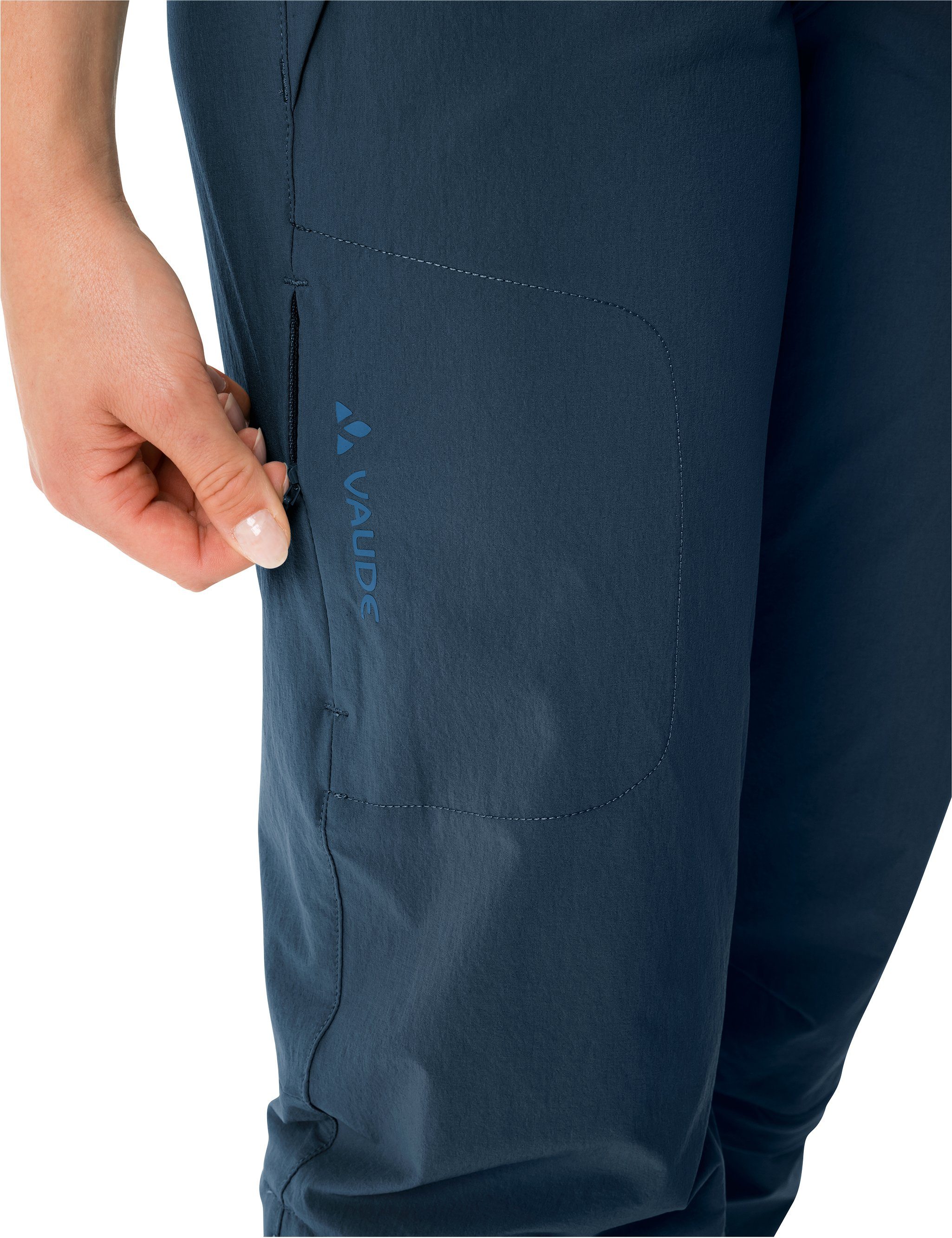 (1-tlg) Grüner Knopf Farley Women's sea VAUDE dark Pants T-Zip Stretch Capri III Funktionshose