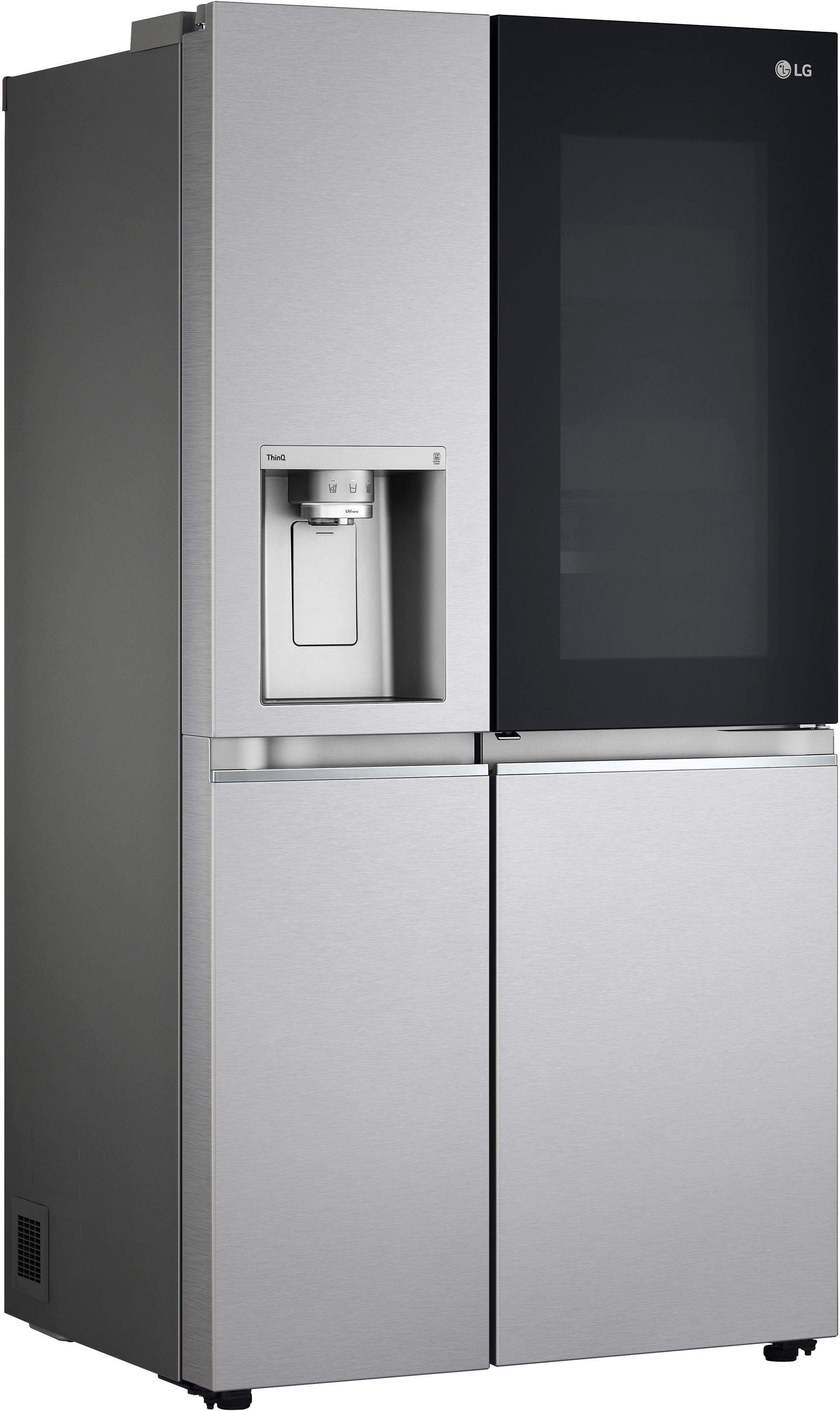 Valentinstagsgeschenk LG Side-by-Side GSXV90BSDE, 179 cm hoch, 91,3 cm breit, Craft Ice Bereiter, InstaView , silberfarben, Front: silber