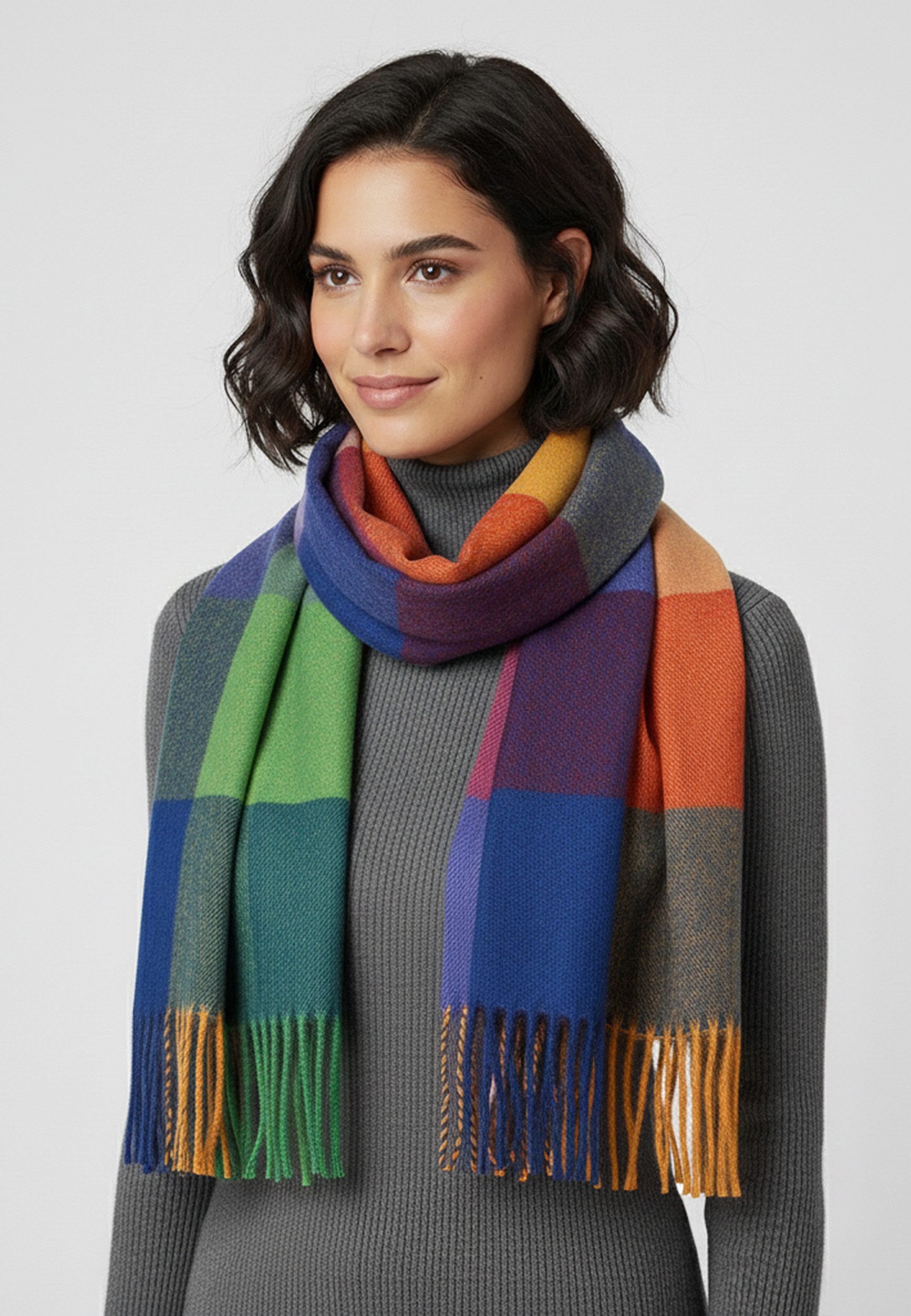 Faera Modeschal Eleganter Schal mit Muster - Leichter Stoff - Herbstmode, ( günstig online kaufen