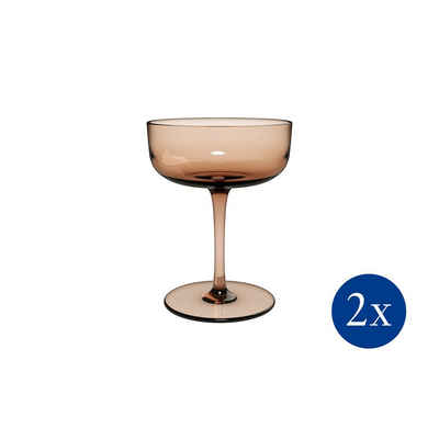 like. by Villeroy & Boch Sektglas Like Clay Sektschale / Dessertschale, 2 Stück, Glas