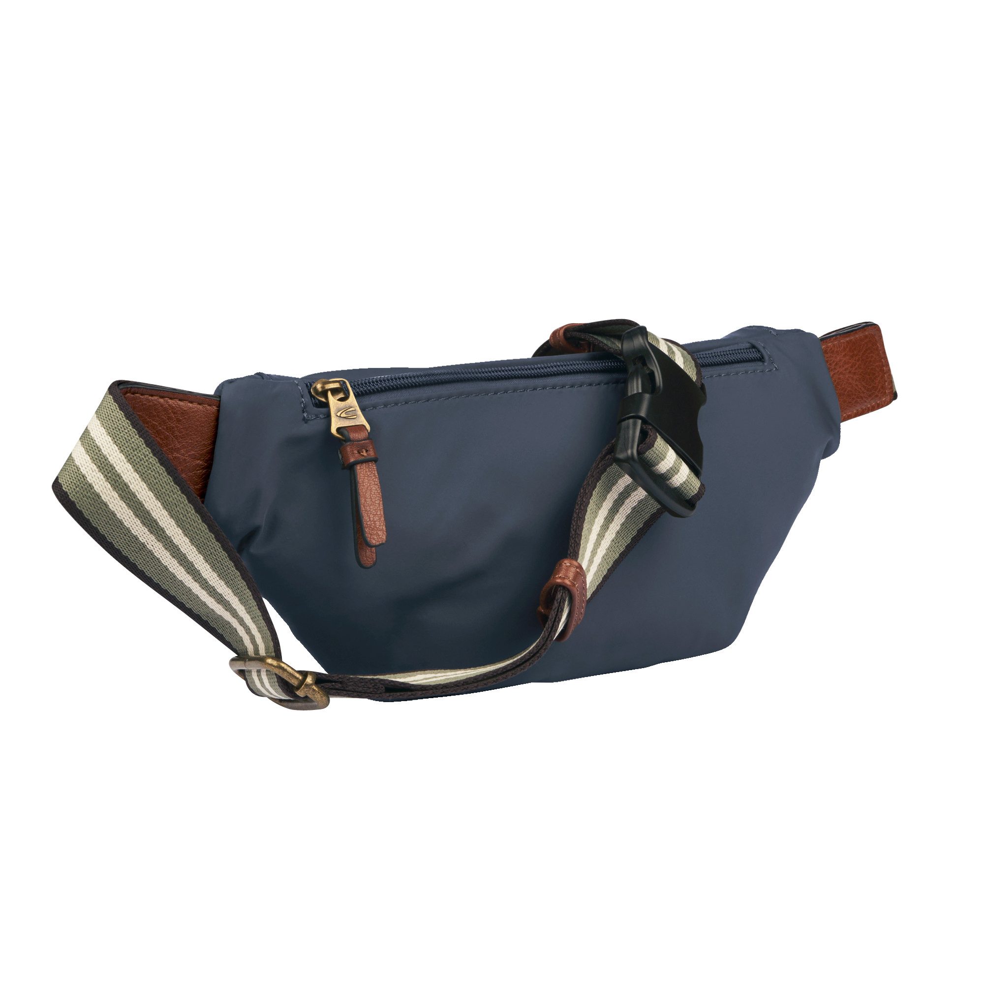 camel active Bauchtasche Bari, aus hochwertigem matten Nylon mit gestreiftem Gewebeband