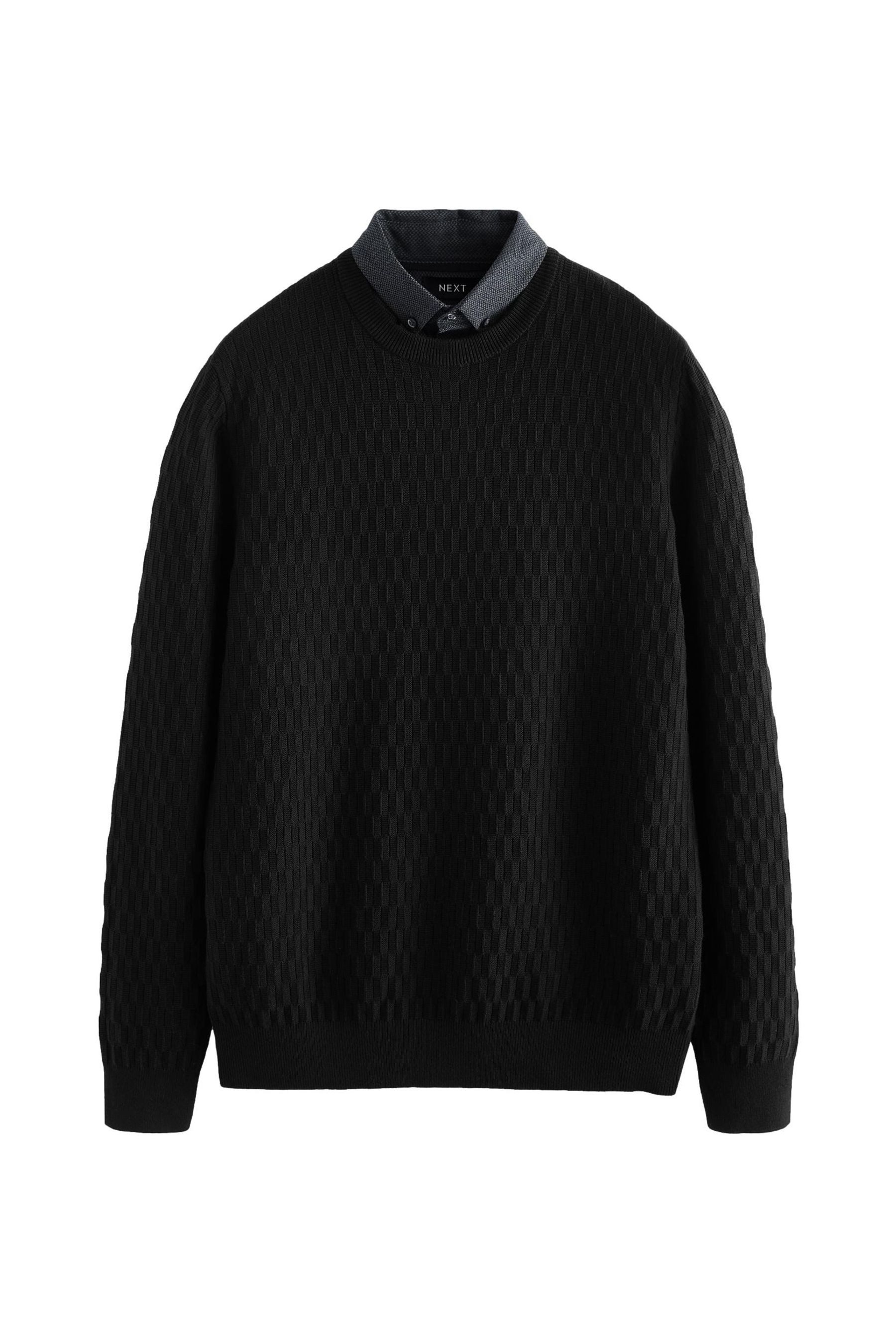 Next 2-in-1-Pullover Oxford-Pullover mit angedeutetem Hemd günstig online kaufen
