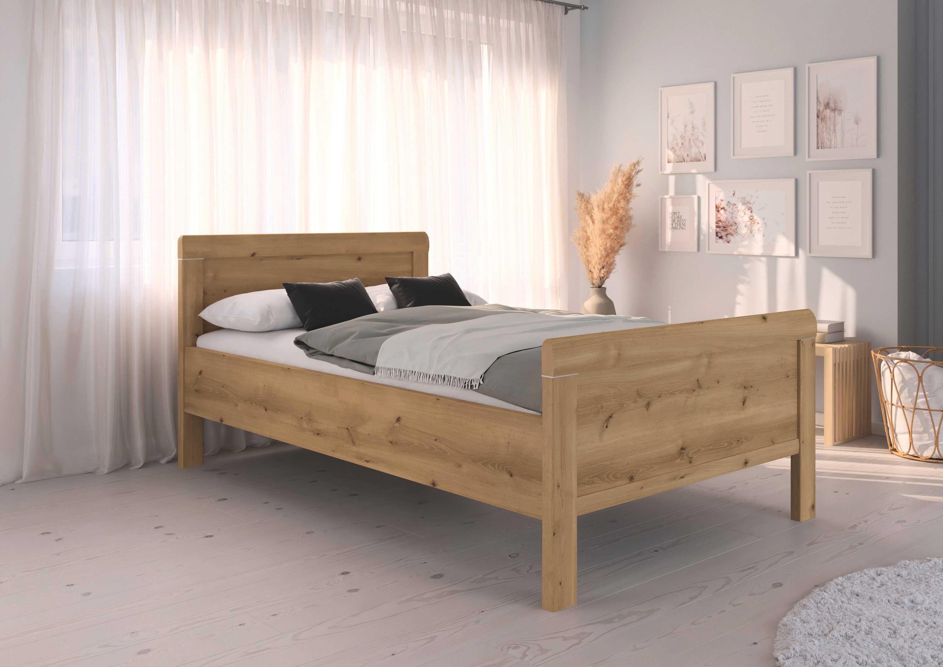 rauch Bett Bett Einzelbett Stollenbett EVELYN, in Komforthöhe aus Holzwerkstoff in elegantem Stil MADE IN GERMANY