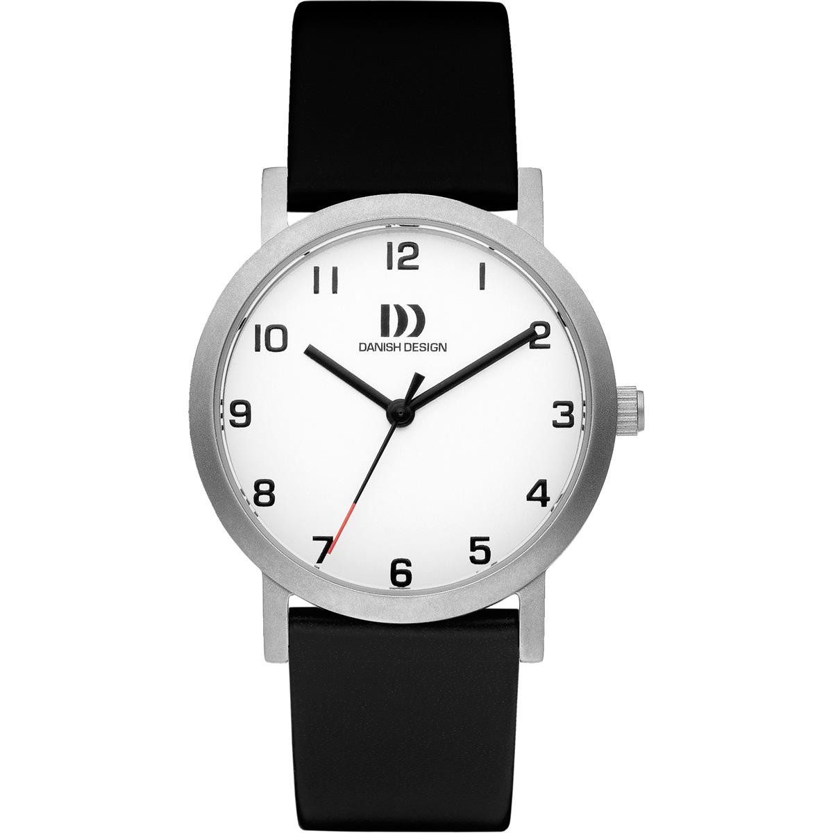 Quarzuhr Danish Design Damenuhr IV12Q1107 Rhone Silver Medium Leder