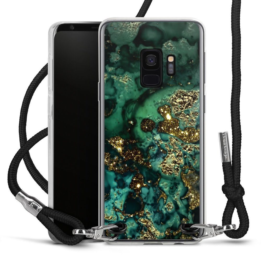 DeinDesign Handyhülle »Cyan Glitter Marble Look« Samsung Galaxy S9 Duos,  Hülle Marmor Glitzer Look Muster online kaufen | OTTO