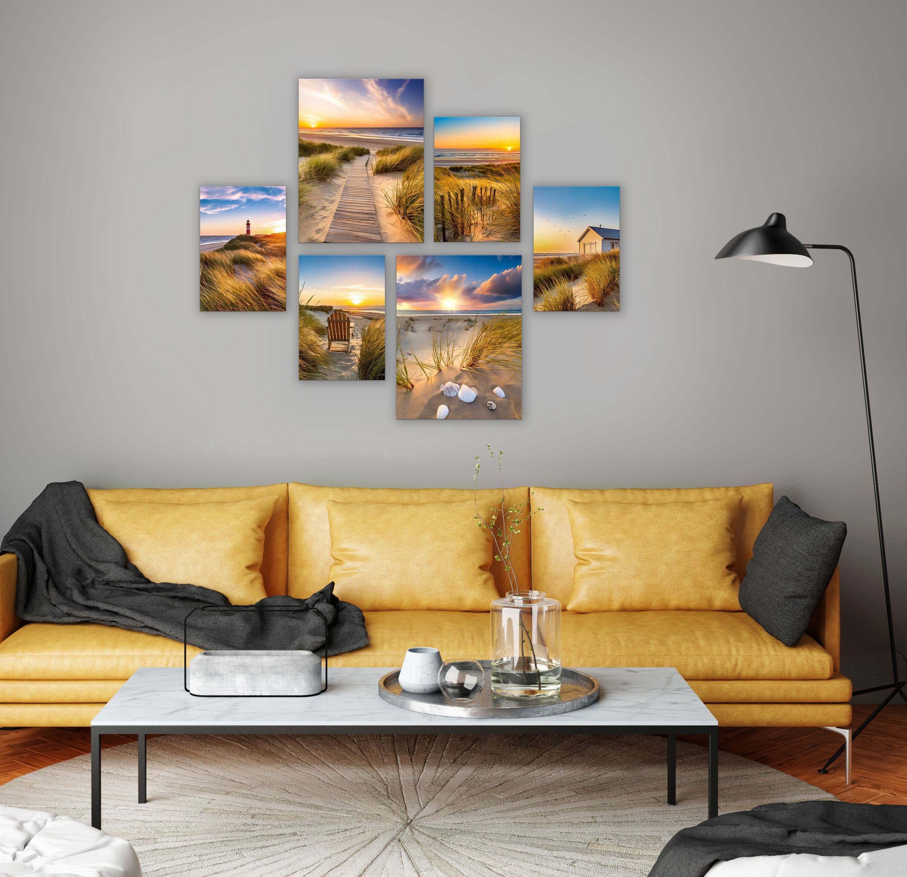 artissimo Mehrteilige Bilder Bilderset 6er-Set, Wandbilder-Set günstig online kaufen