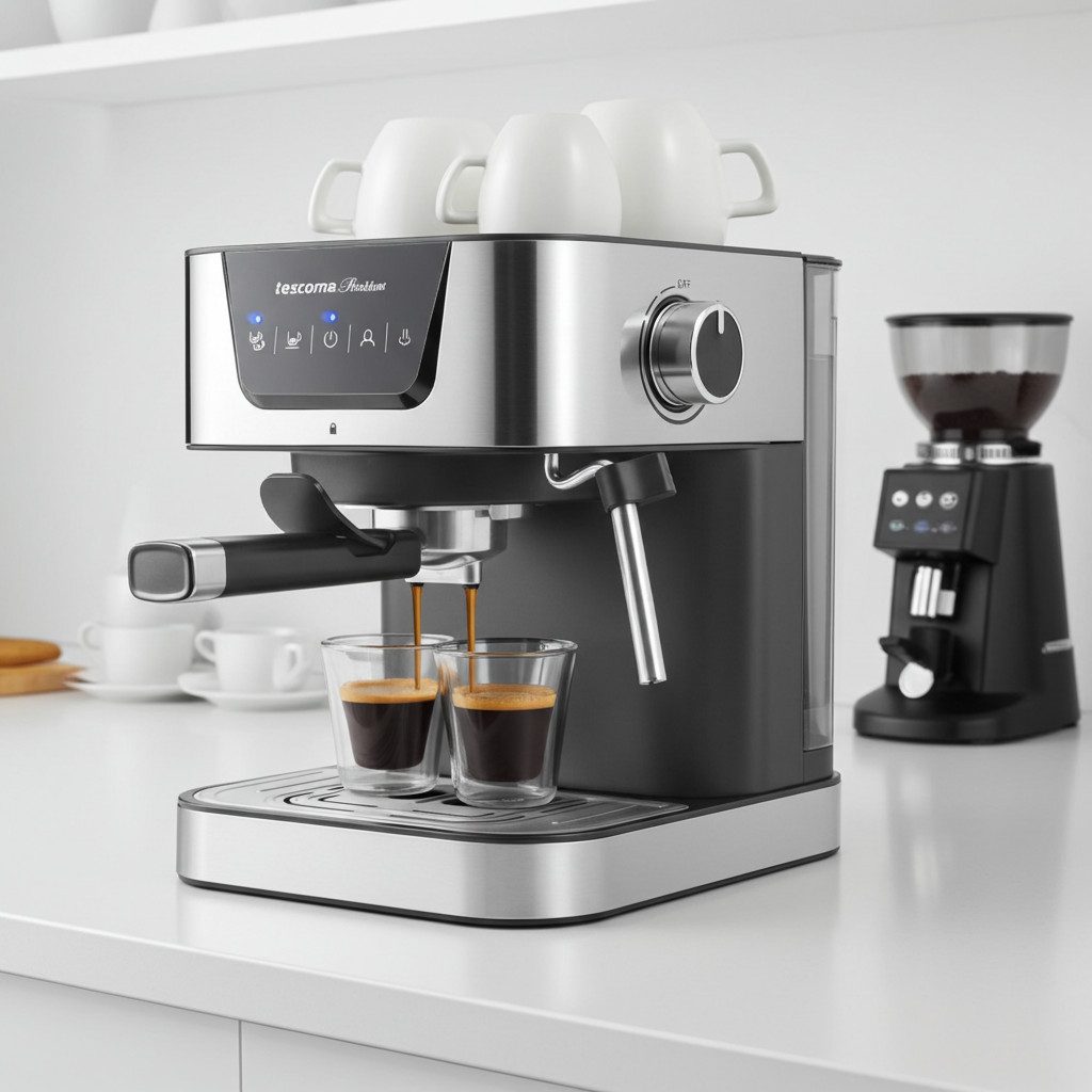 Tescoma Espressomaschine CH6780, Perfekt für loses Kaffeepulver & ein unvergleichlich edles Aroma