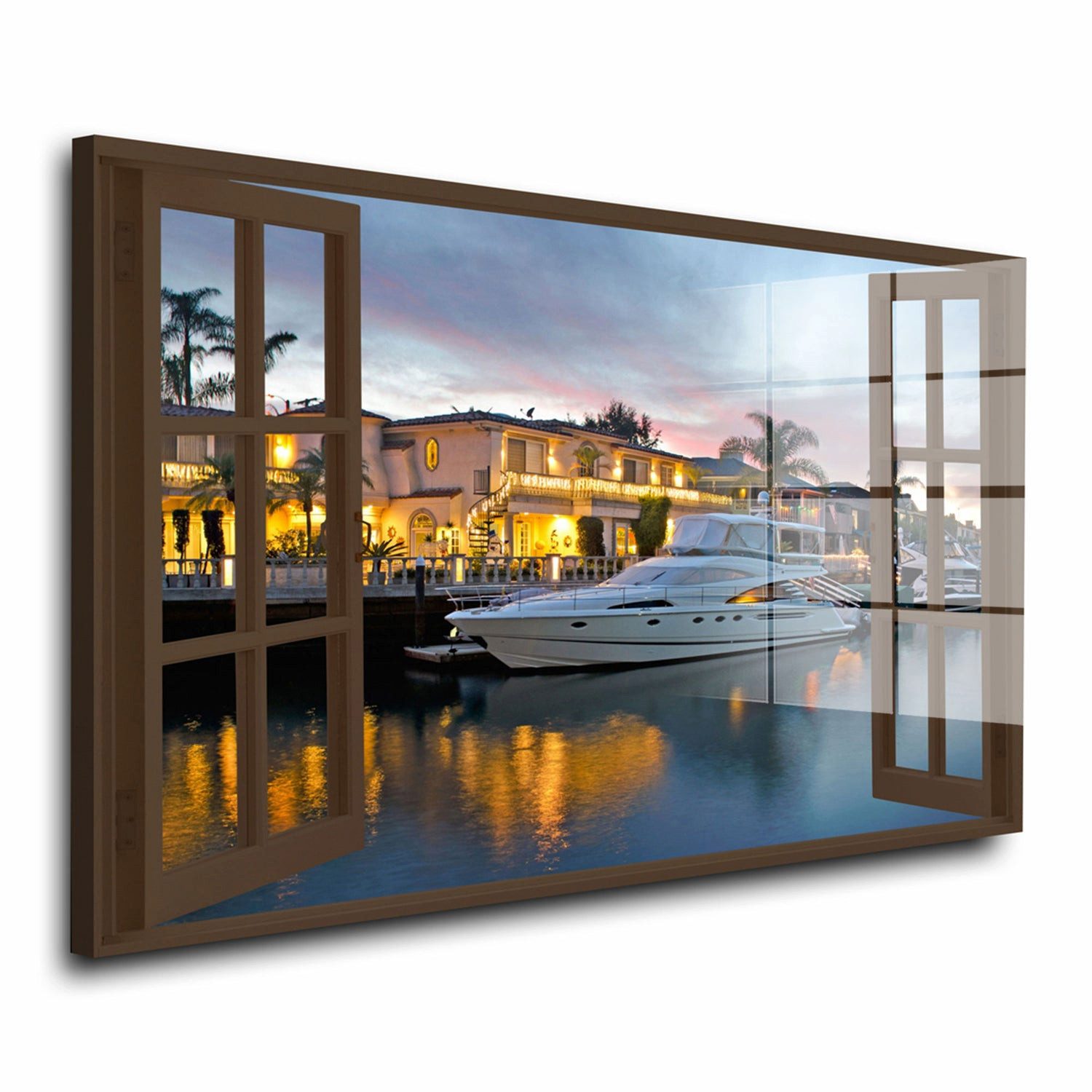Acrylglasbild Fenster Motivation Florida Acrylglas Wandbild Bild Wanddeko XL