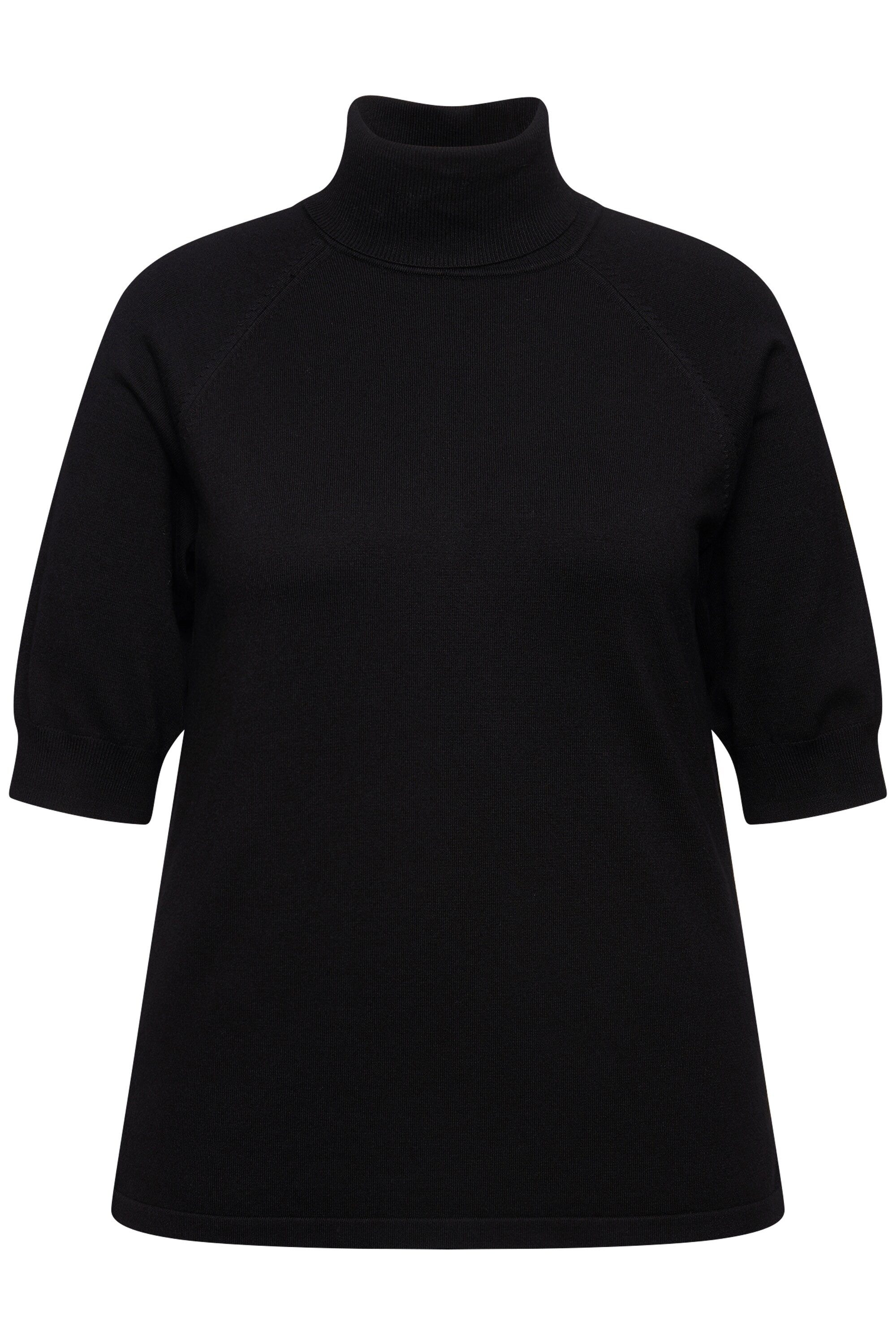 Ulla Popken Rollkragenpullover Pullover Rollkragen 3/4-Raglanarm Rippbündch günstig online kaufen