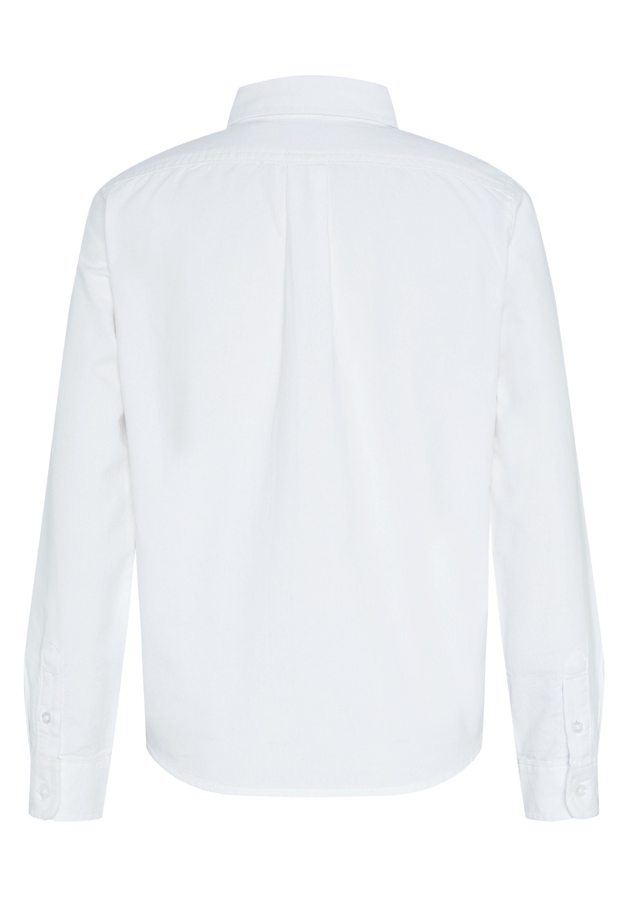 Polo Sylt Langarmhemd Oxford Qualität weiß aus