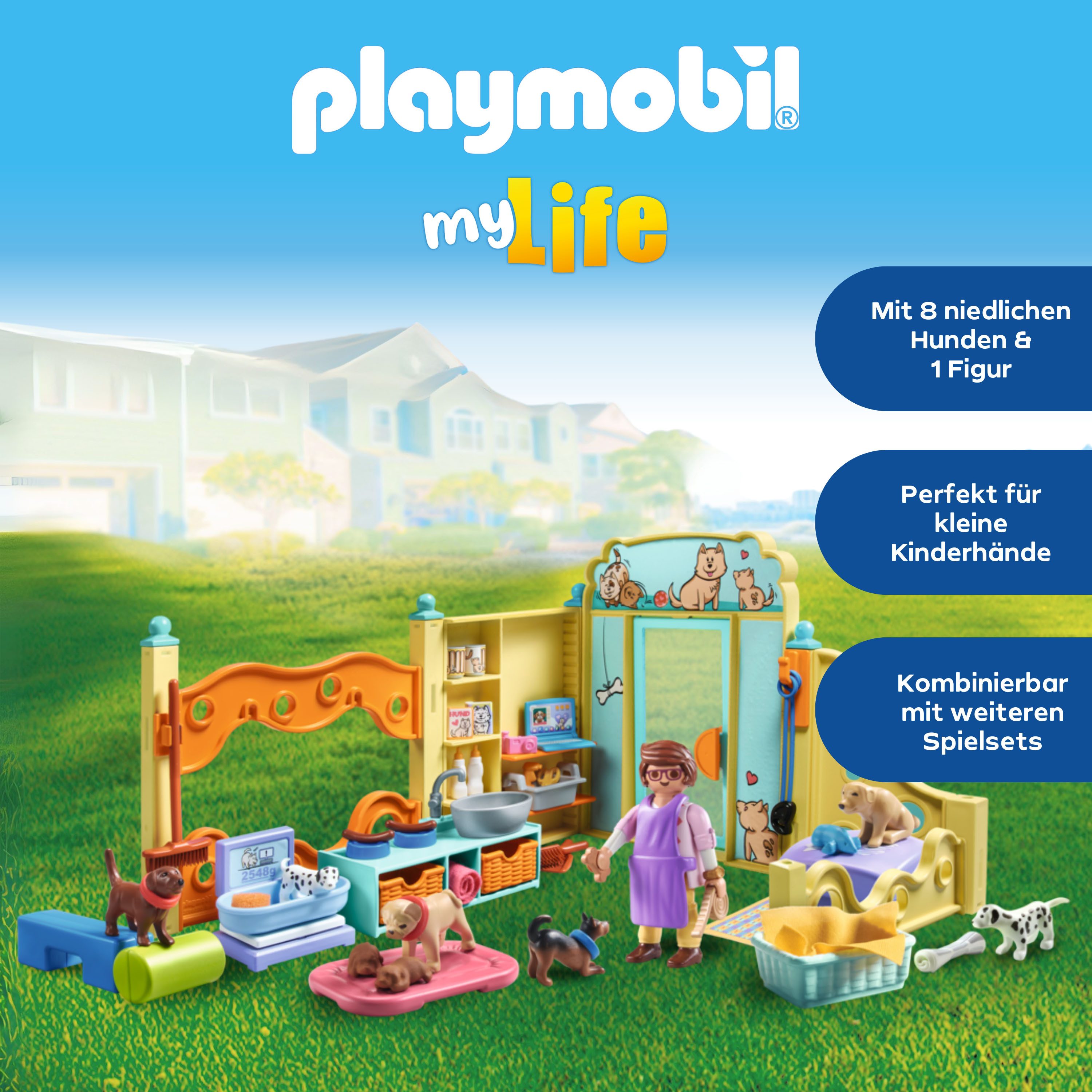 Playmobil® Welpenhaus (71743), Playmobil My Life Konstruktions-Spielset, (94 St)