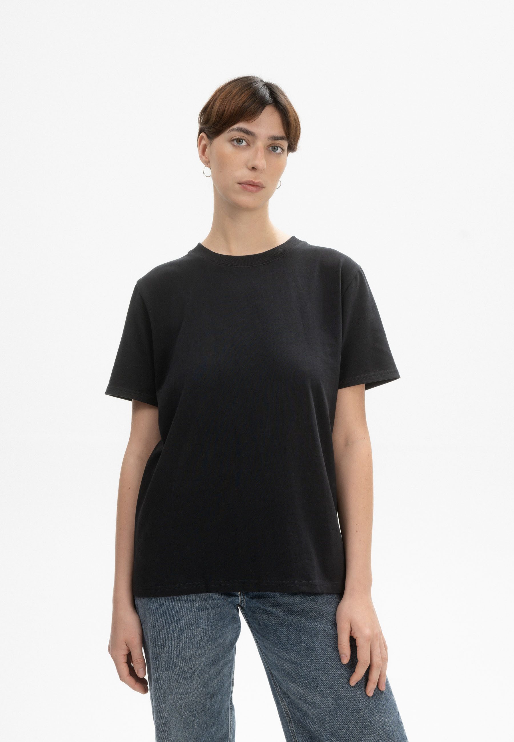 Kurzarmshirt T-Shirt schwer Style KASHVI