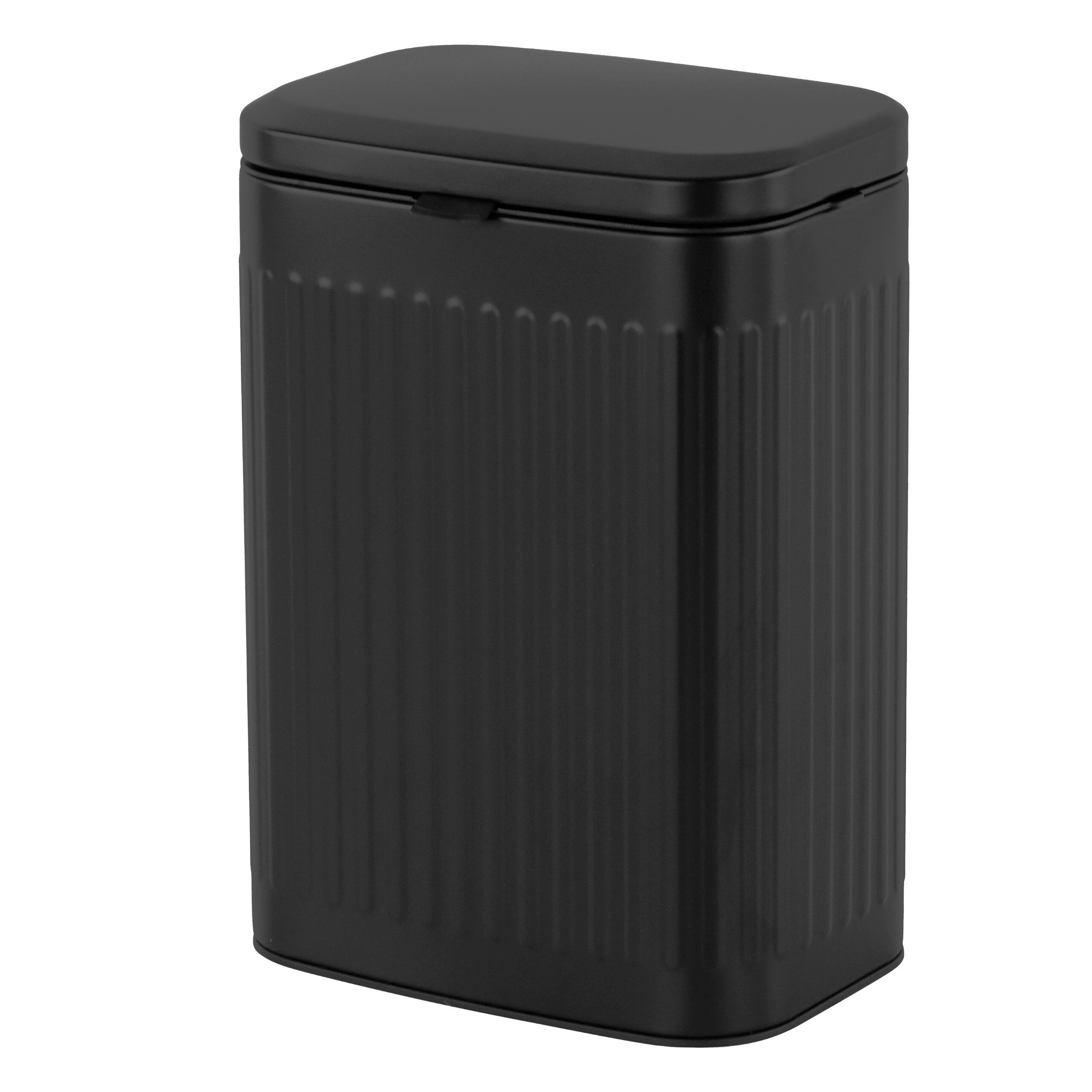 relaxdays Mülleimer Wandmontage, schwarz, 8 Liter