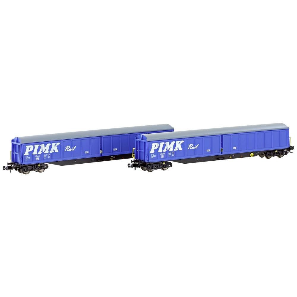 Hobbytrain Güterwagen N 2er-Set Schiebewandwagen Habis der Pimk Rail H23445