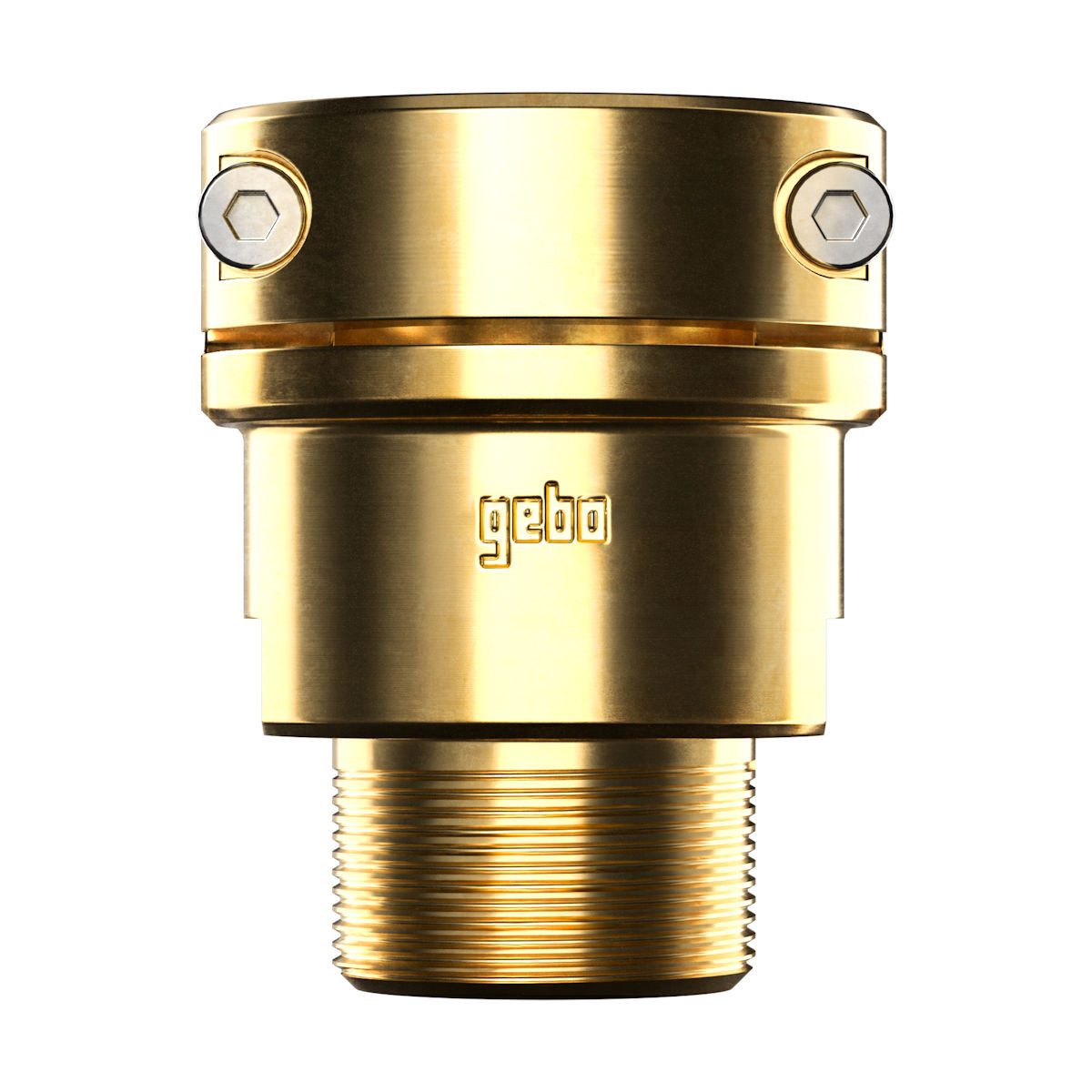 GEBO Gewindefitting miniKompaktadapter mit Außengewinde, Messing Serie 303 Stahlrohr, AG 1/2 Zoll x Ø 21,3 mm