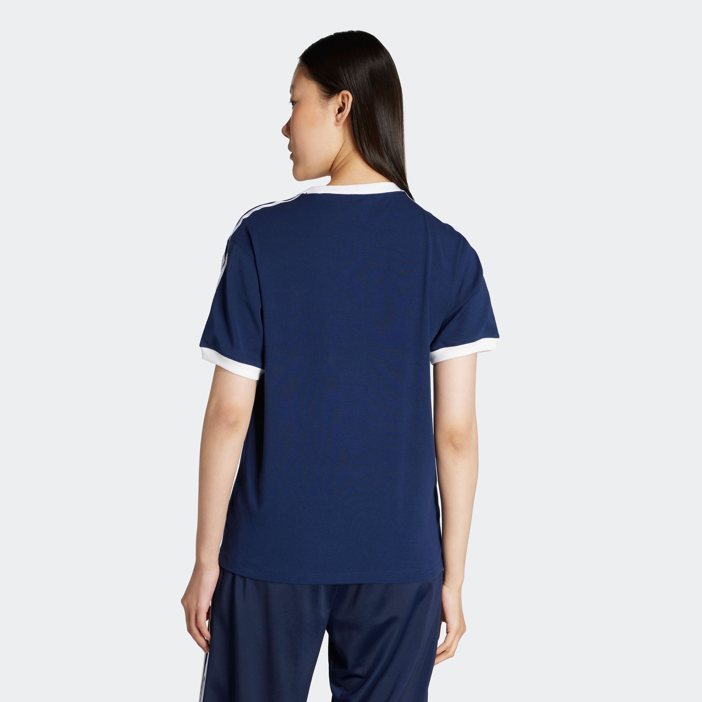 adidas Originals T-Shirt 3 STRIPE TEE ohne Verschluss, mit Rippdetails, aus günstig online kaufen